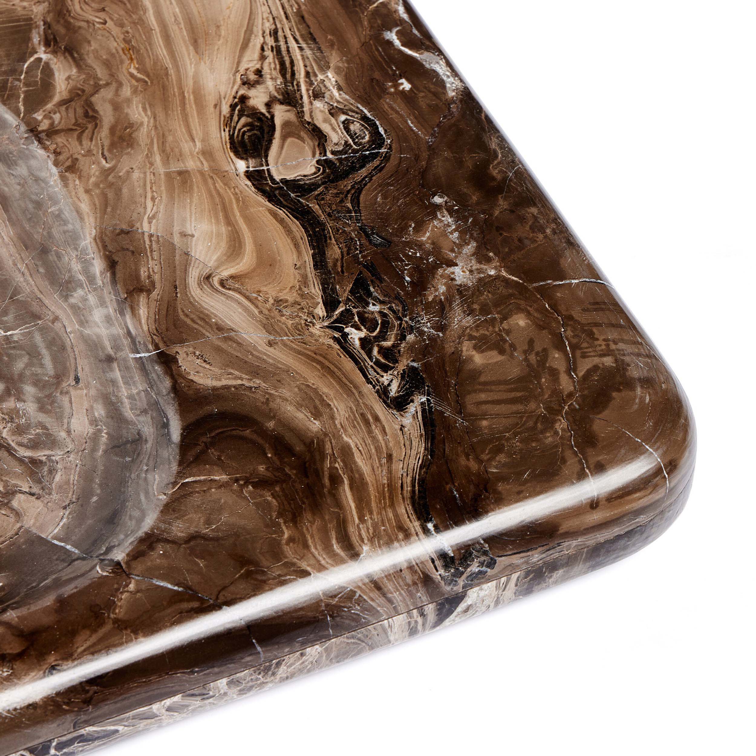 Rossi Catchall, Rocky Brown Marble