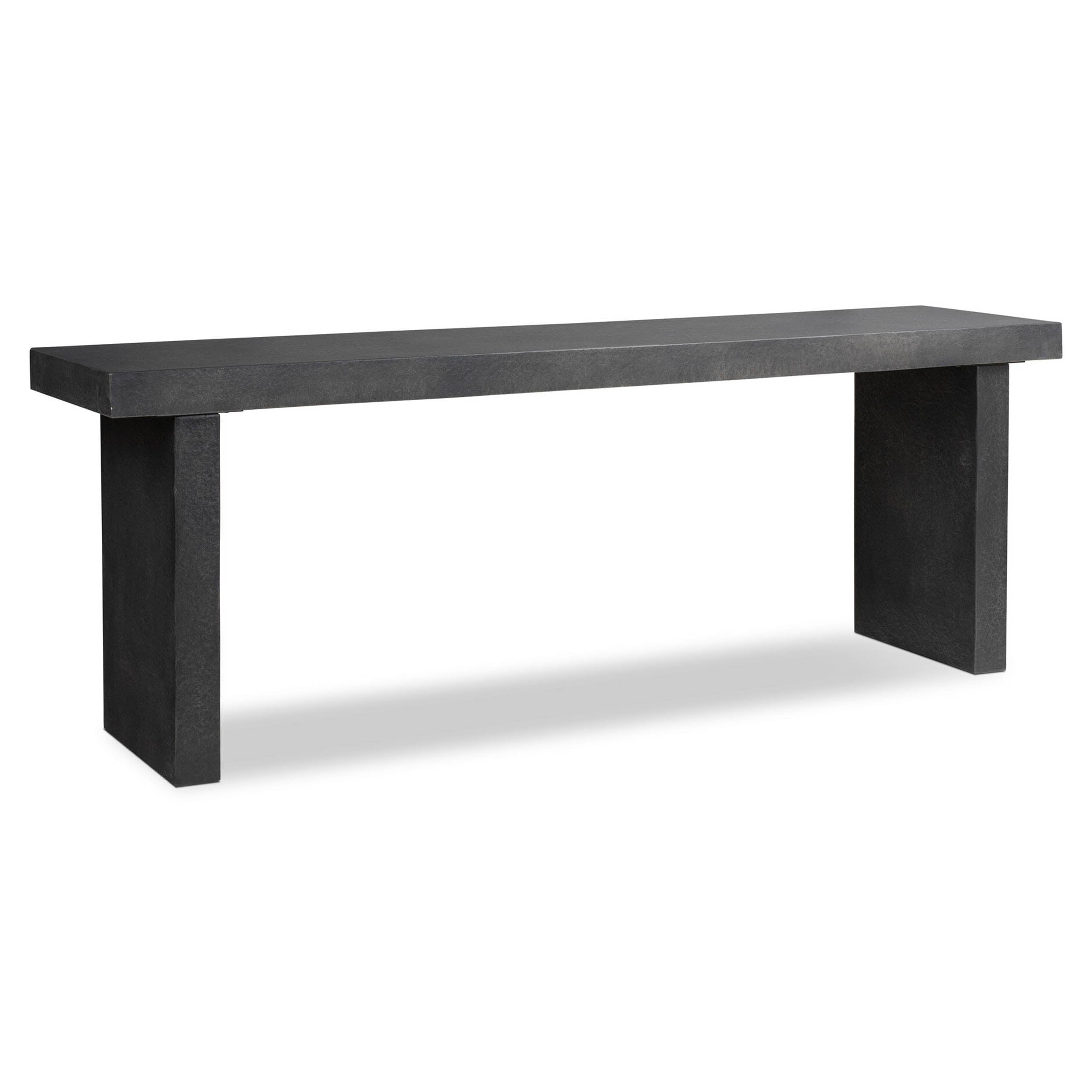Huesca Outdoor Console Table, Distressed Graphite Concrete
