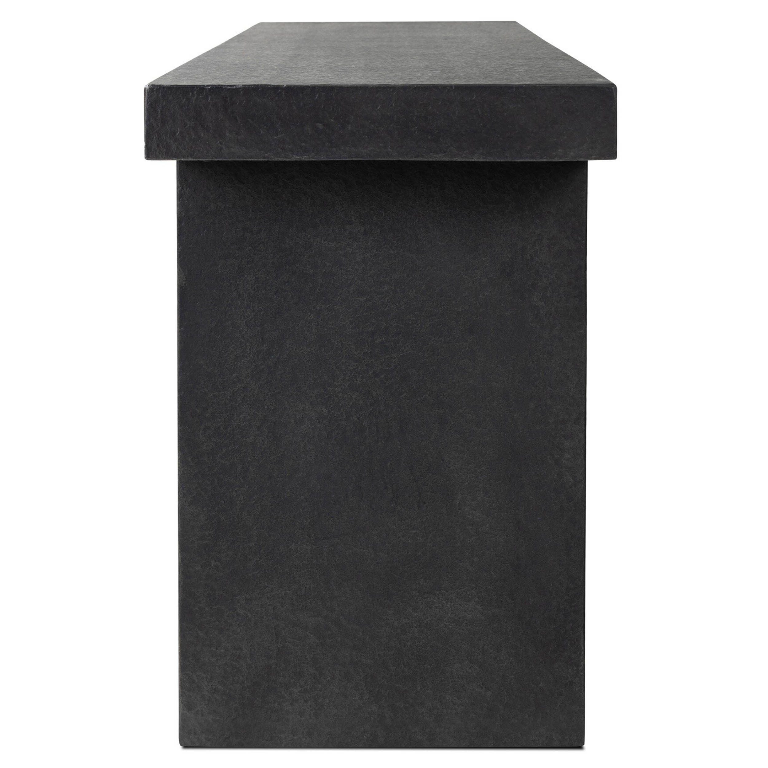 Huesca Outdoor Console Table, Distressed Graphite Concrete