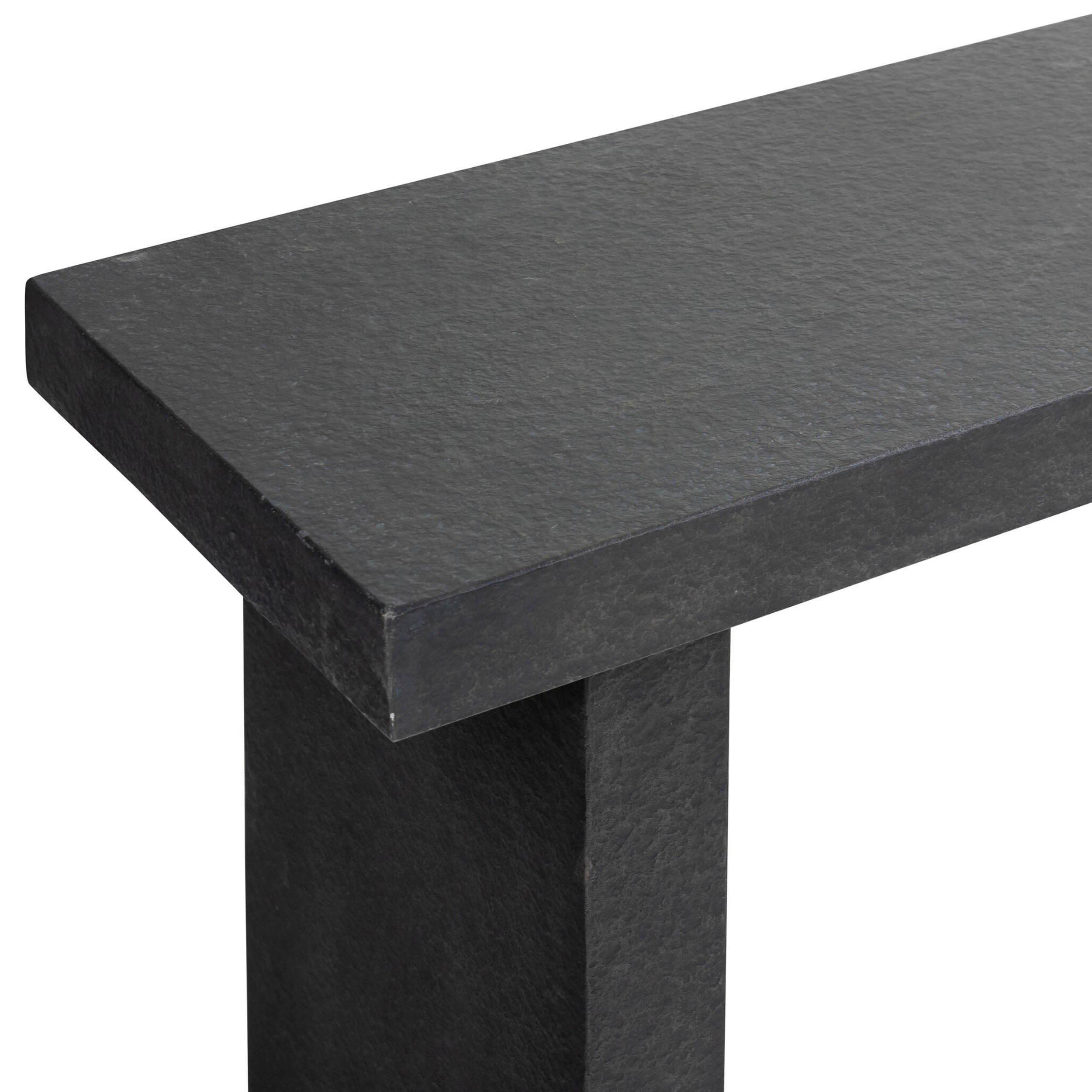 Huesca Outdoor Console Table, Distressed Graphite Concrete