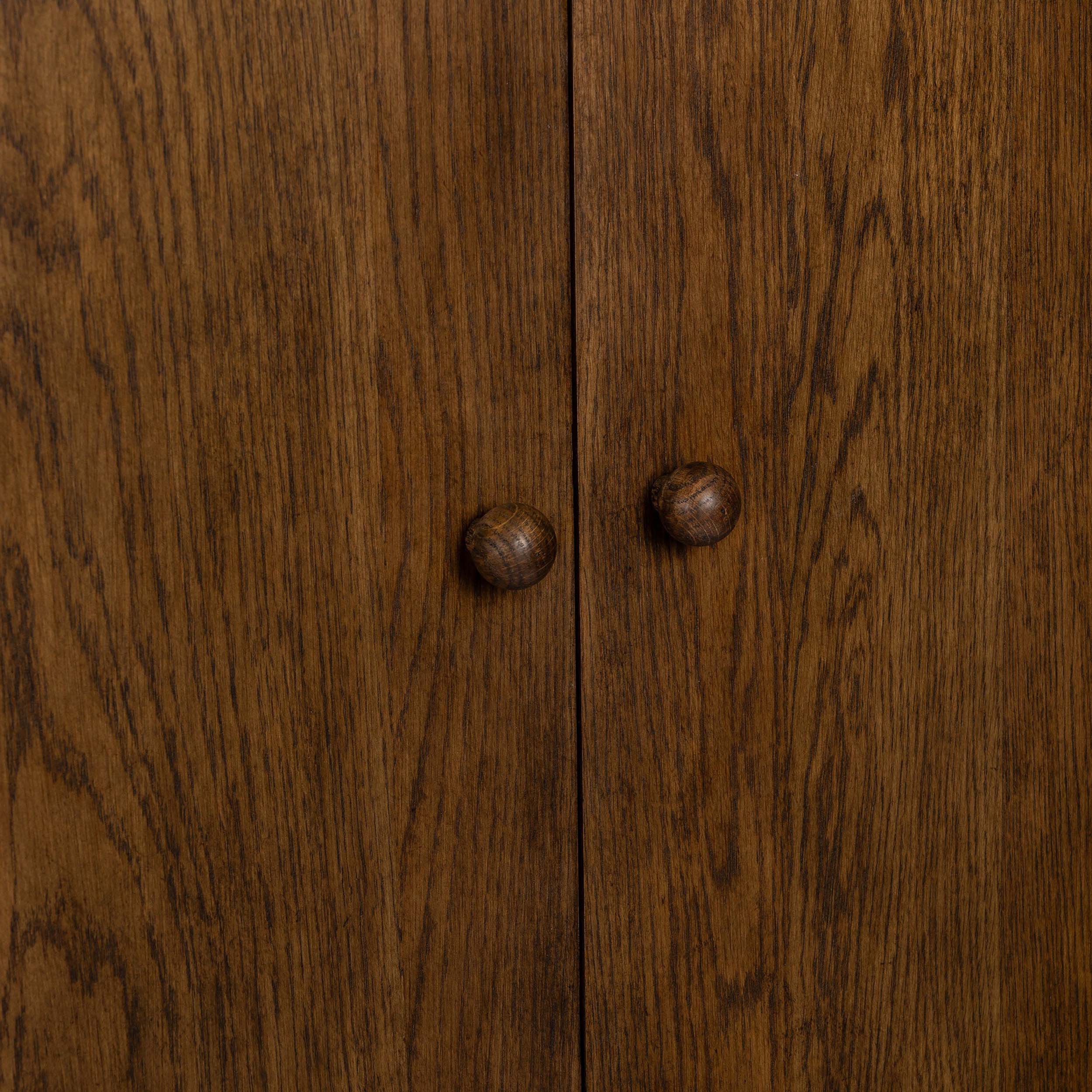 Renaud 3-Door Cabinet, Dark Toasted Oak Veneer