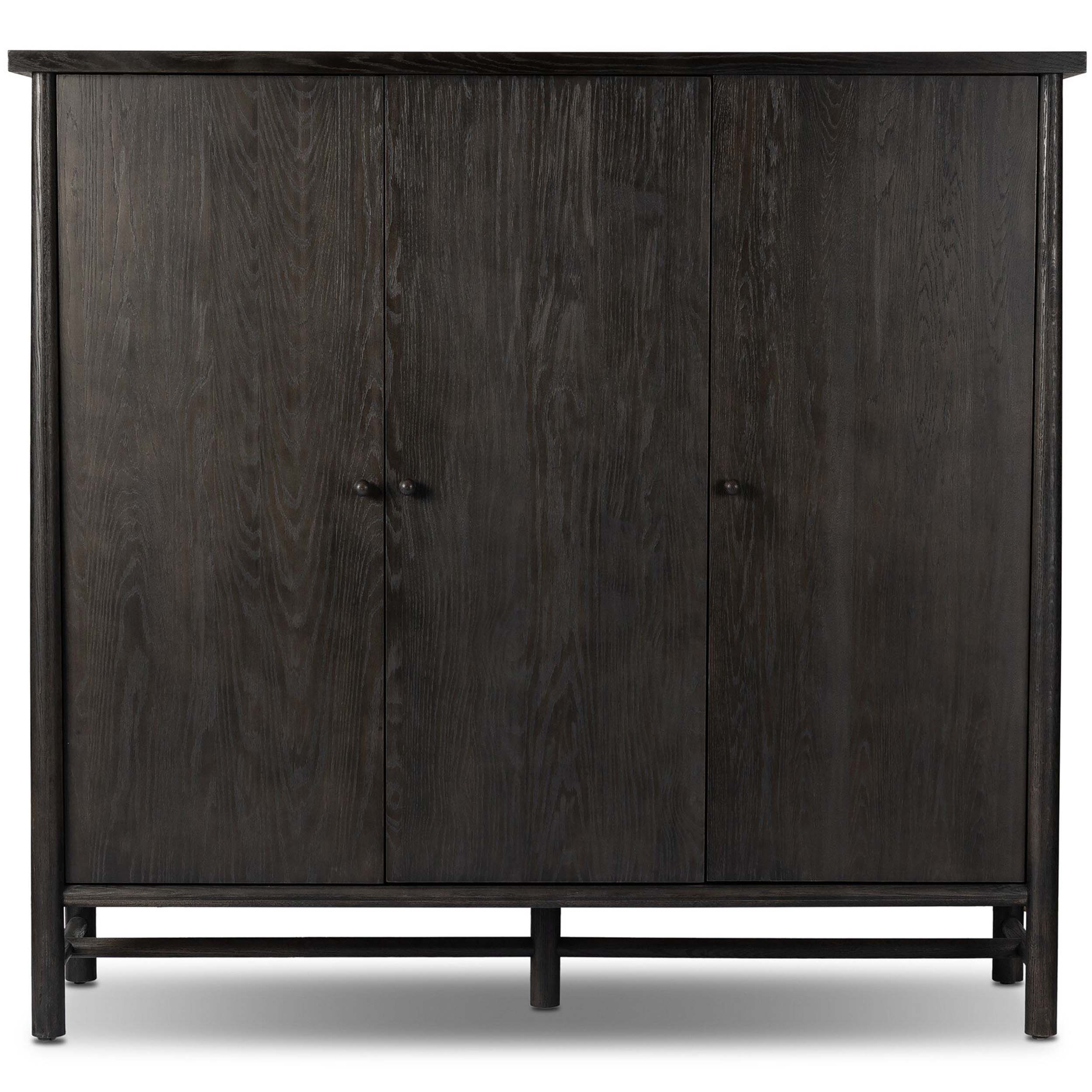 Renaud 3-Door Cabinet, Charcoal Oak Veneer