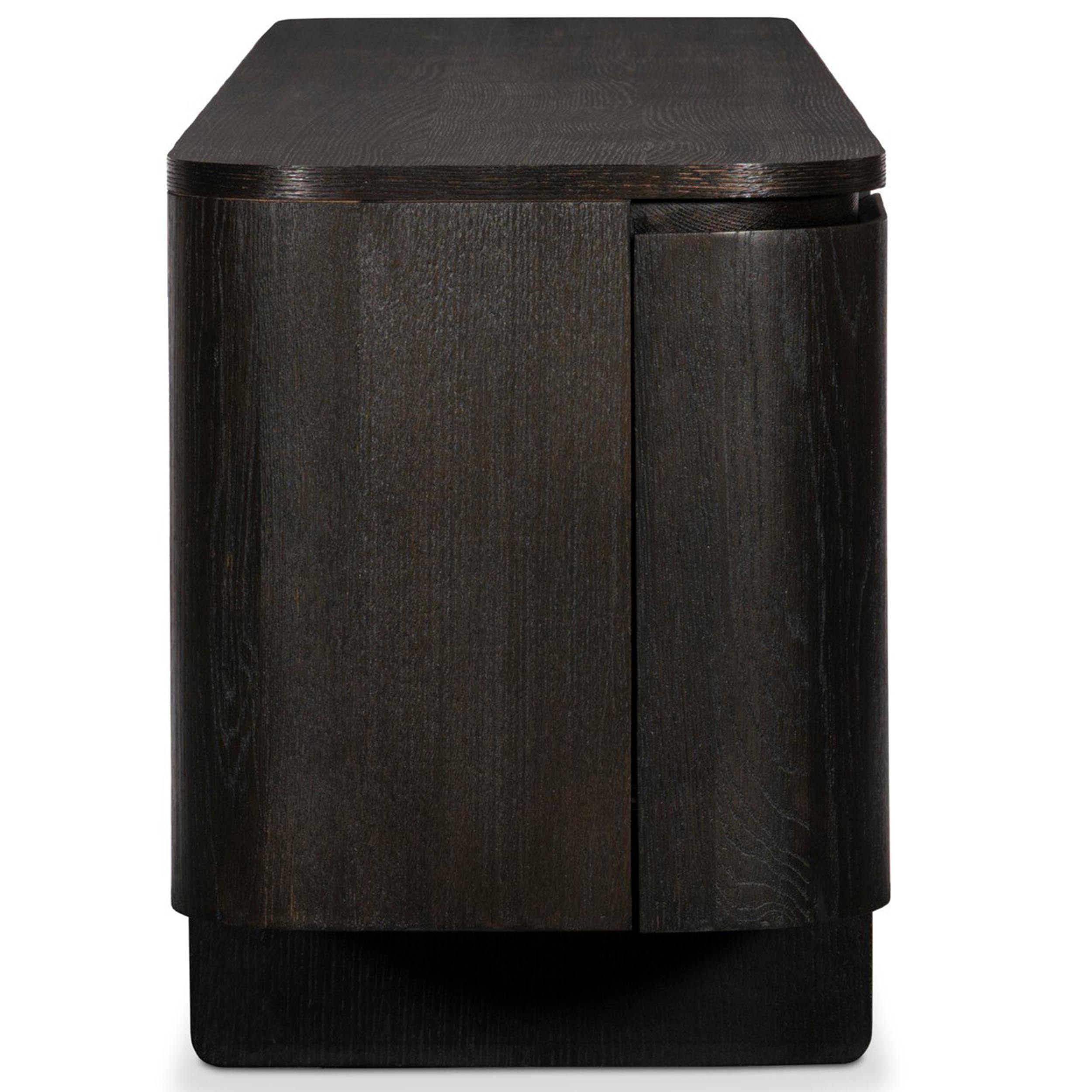 Elle Media Console, Worn Black Oak