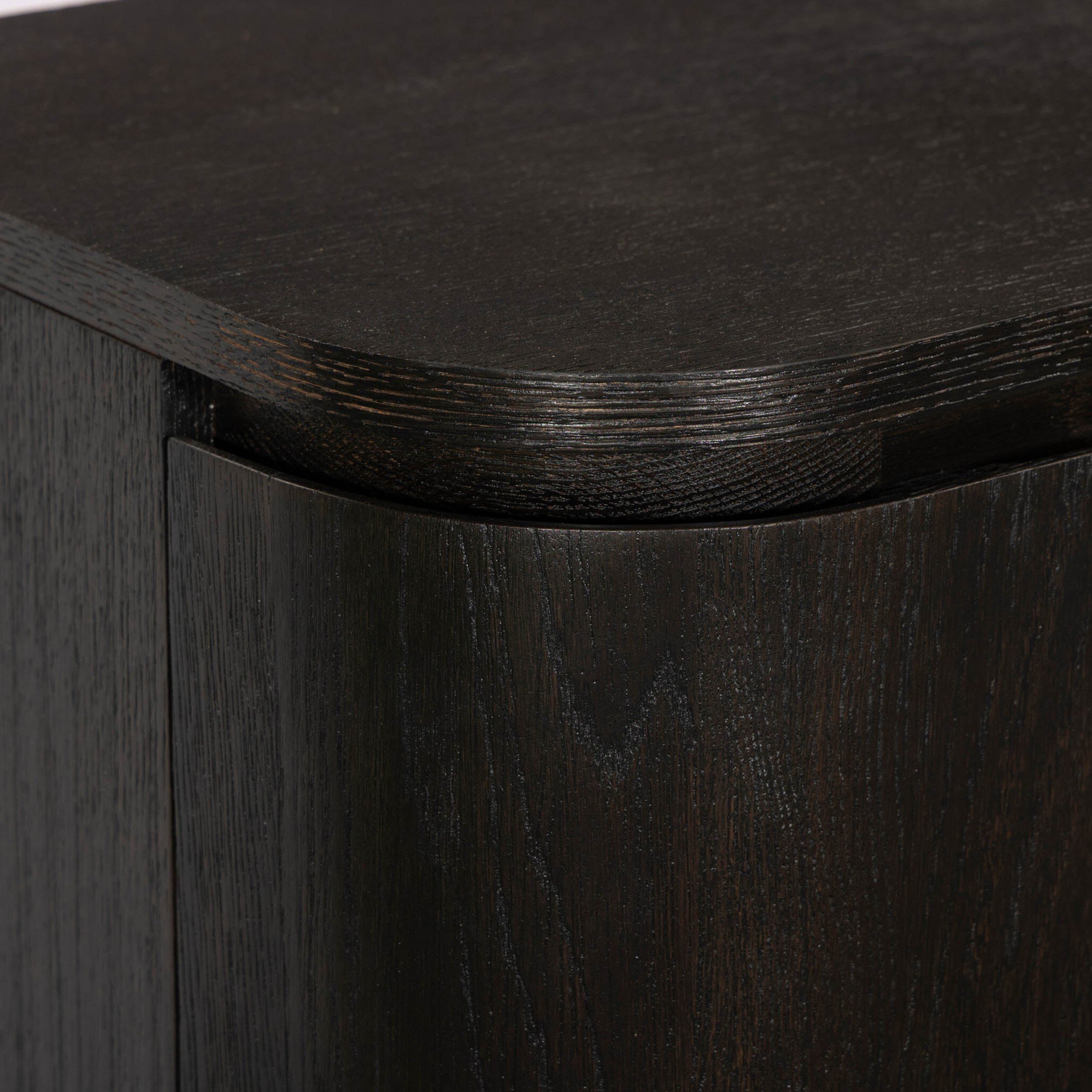 Elle Media Console, Worn Black Oak