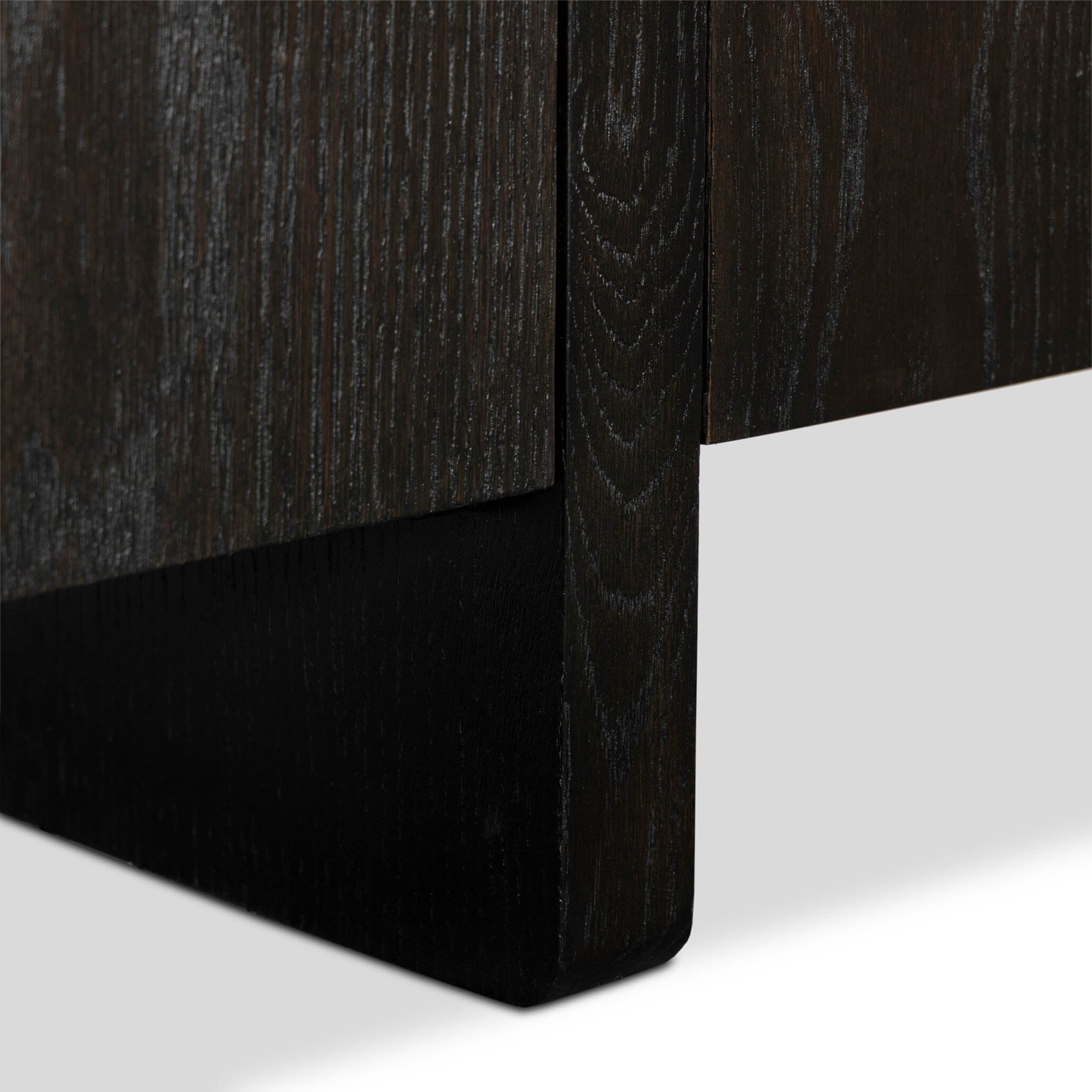 Elle Media Console, Worn Black Oak