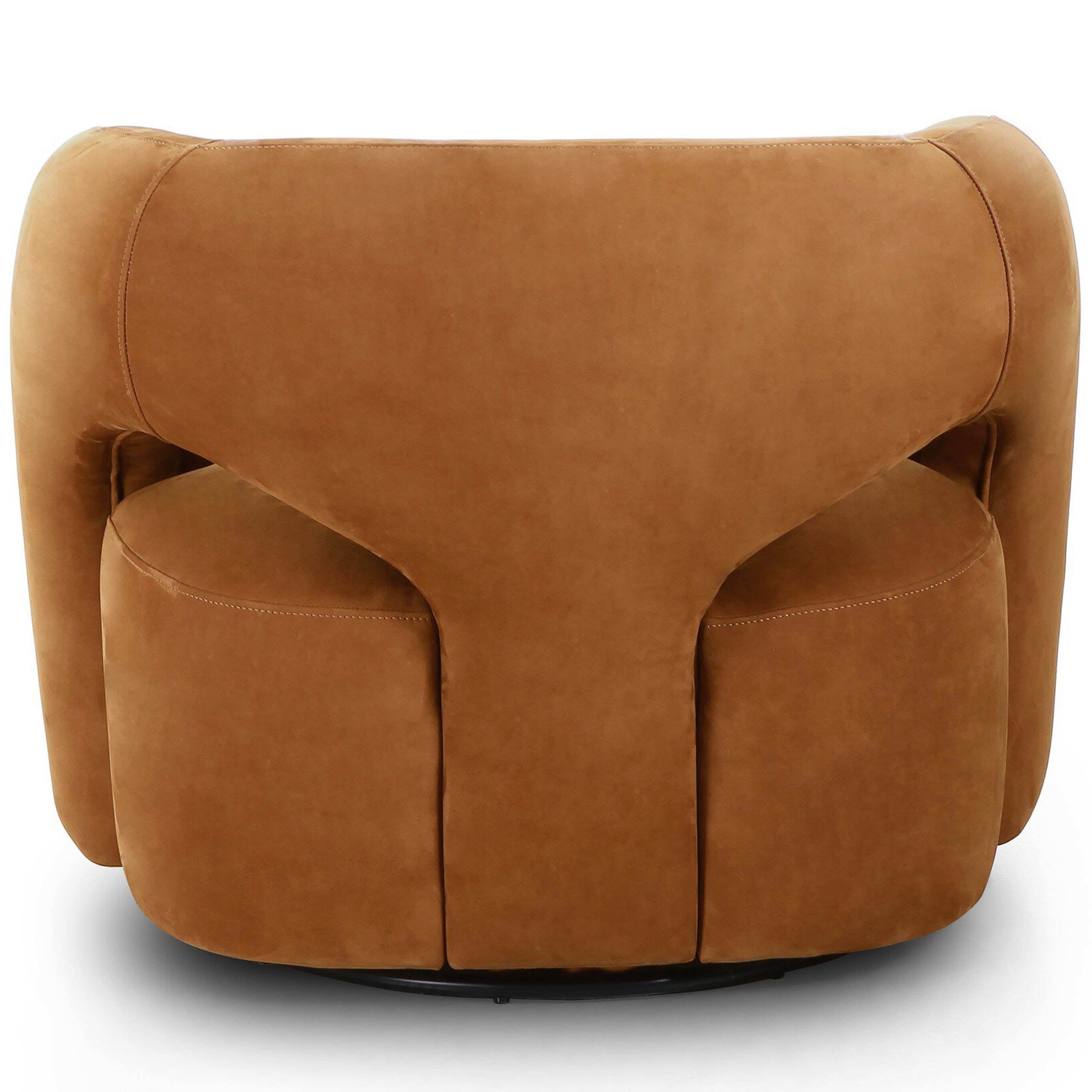 Mazie Swivel Chair, Nubuck Cognac
