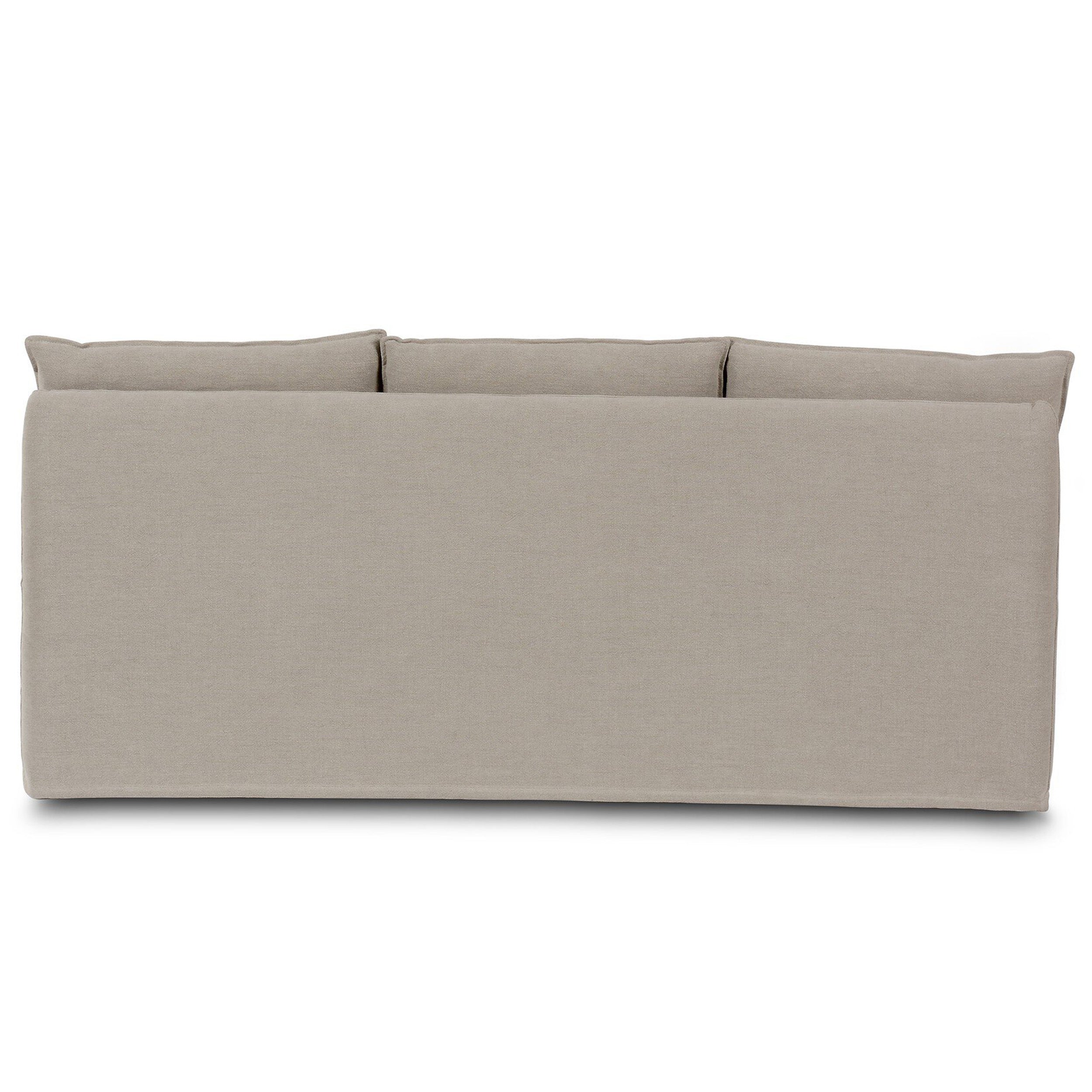 Build Your Own: Andre Slipcover Dining Banquette, Broadway Stone, Dining Bench - 75"