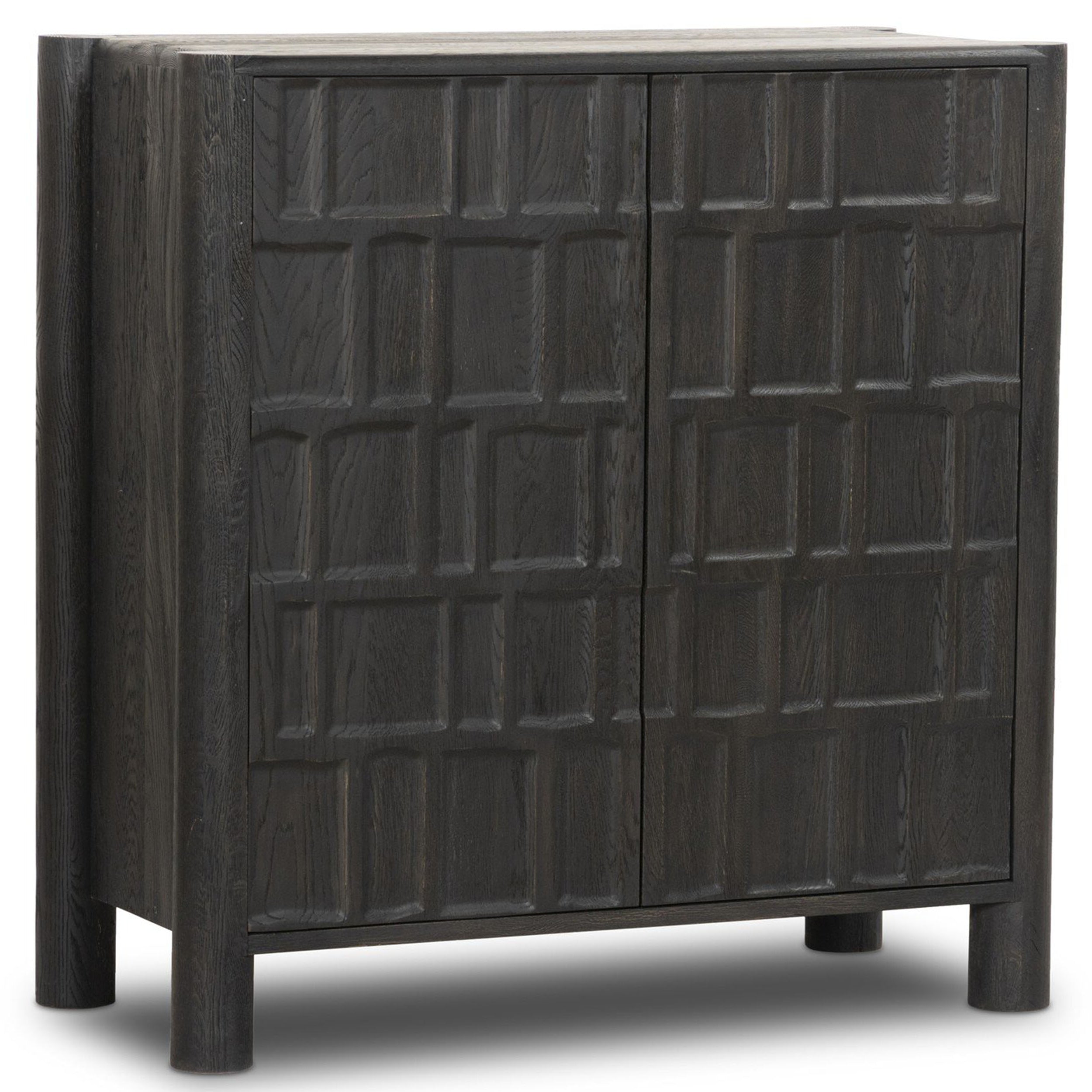 Ezri Bar Cabinet, Black Oak