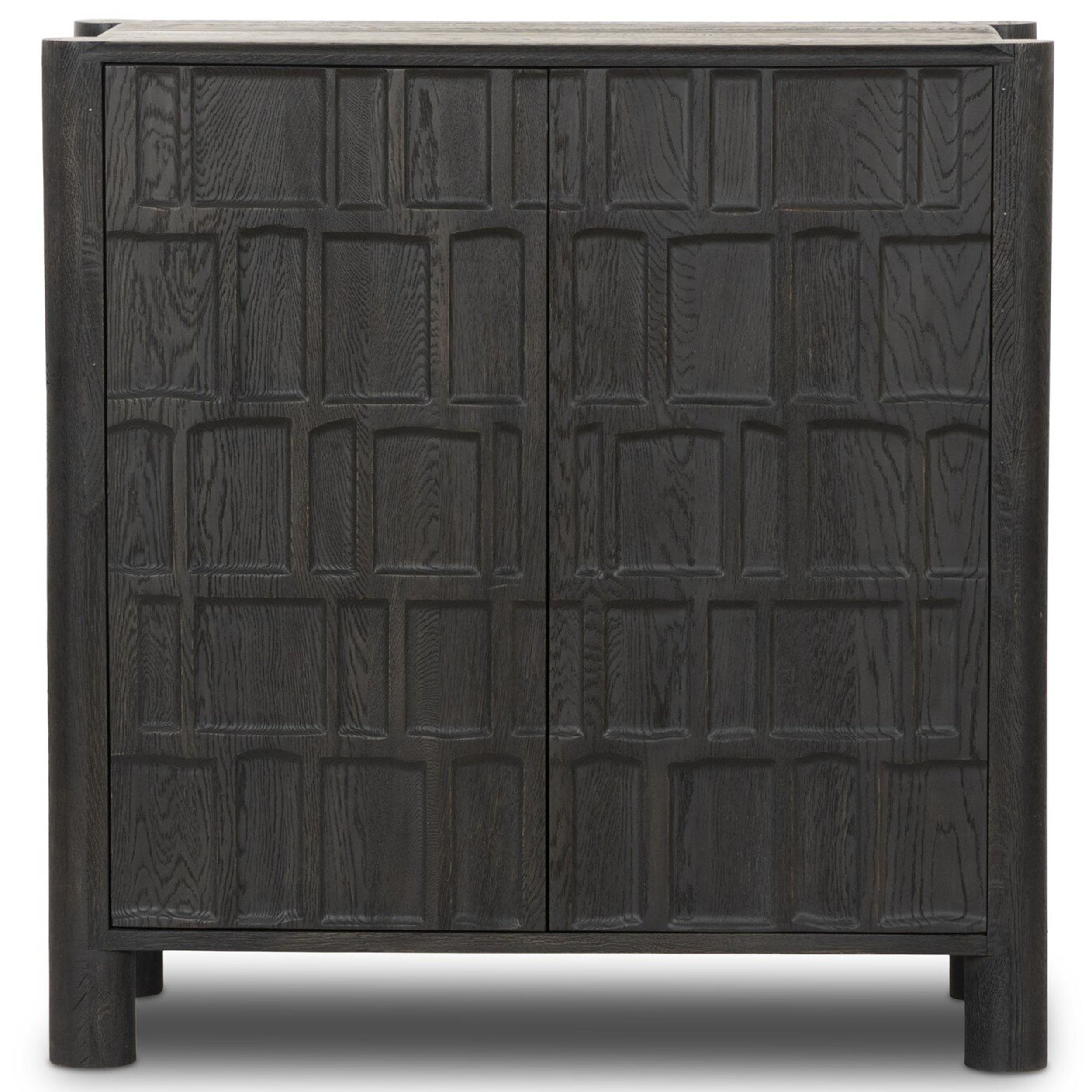 Ezri Bar Cabinet, Black Oak