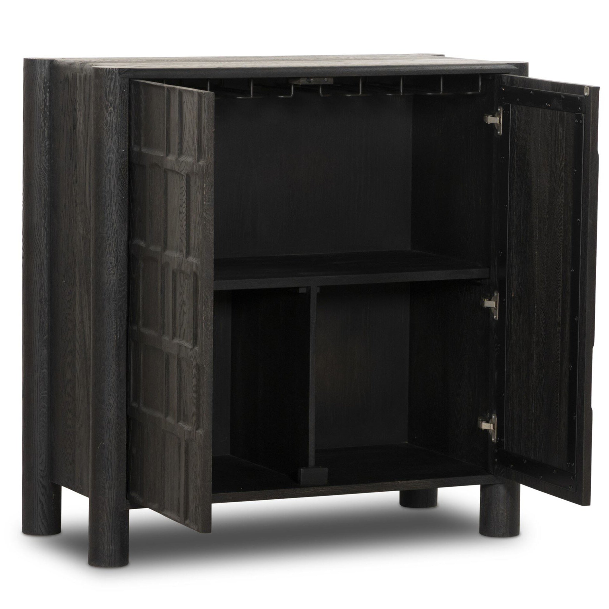 Ezri Bar Cabinet, Black Oak