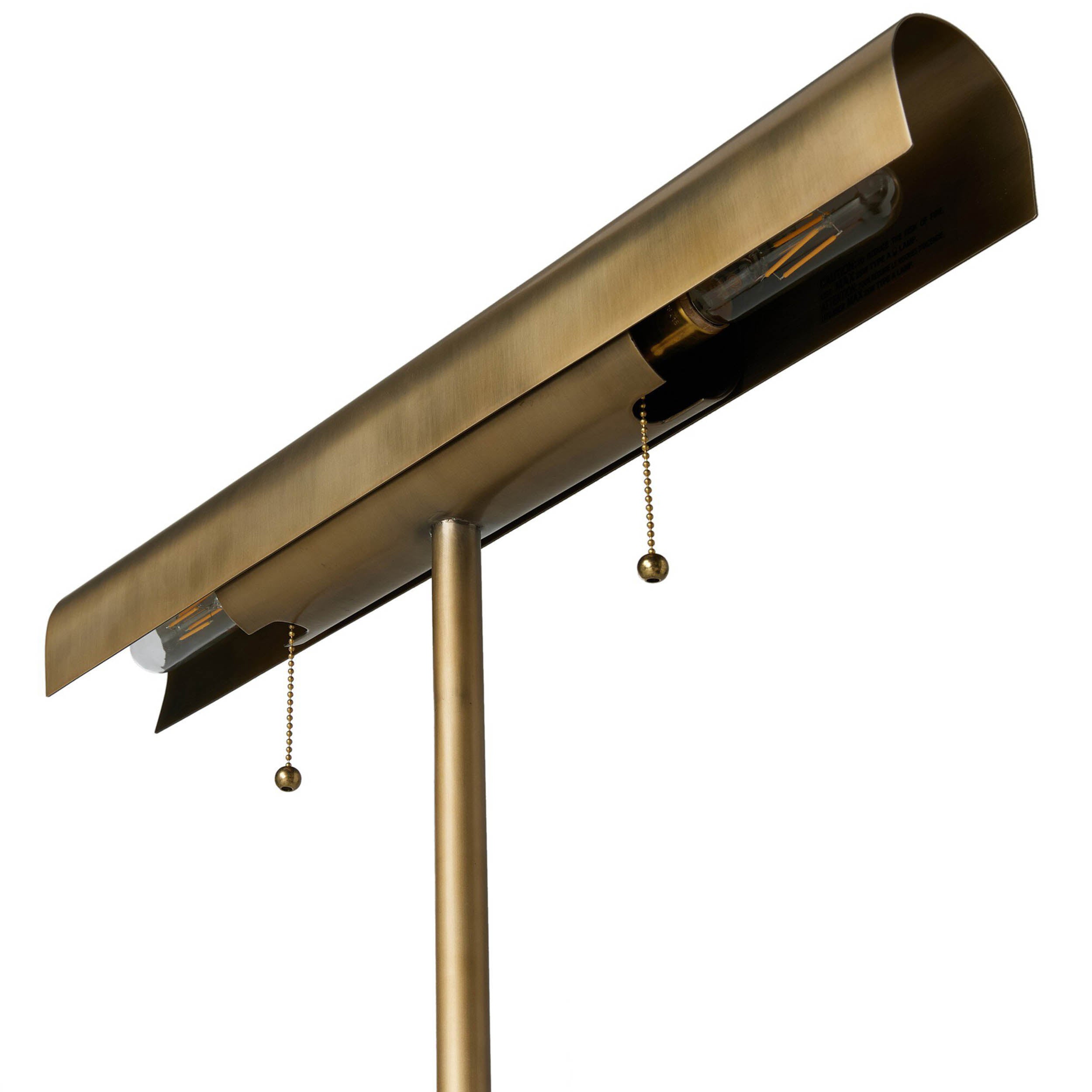 Luther Floor Lamp, Aged Brass Iron