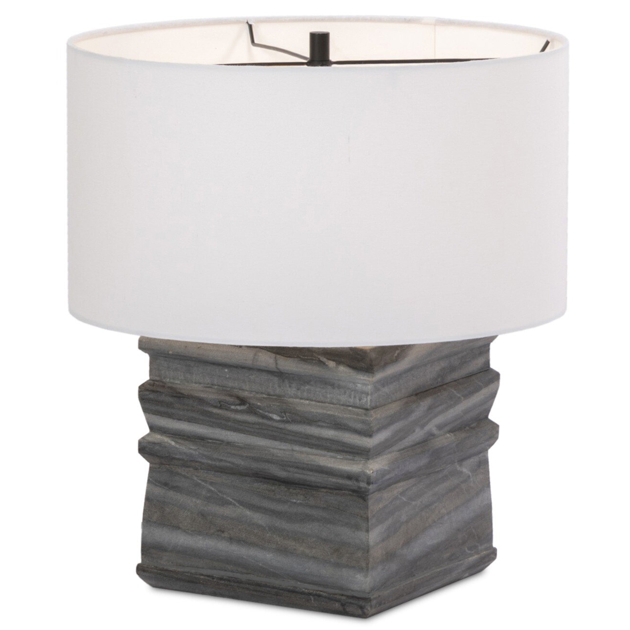 Cedric Table Lamp, Slate Grey Marble