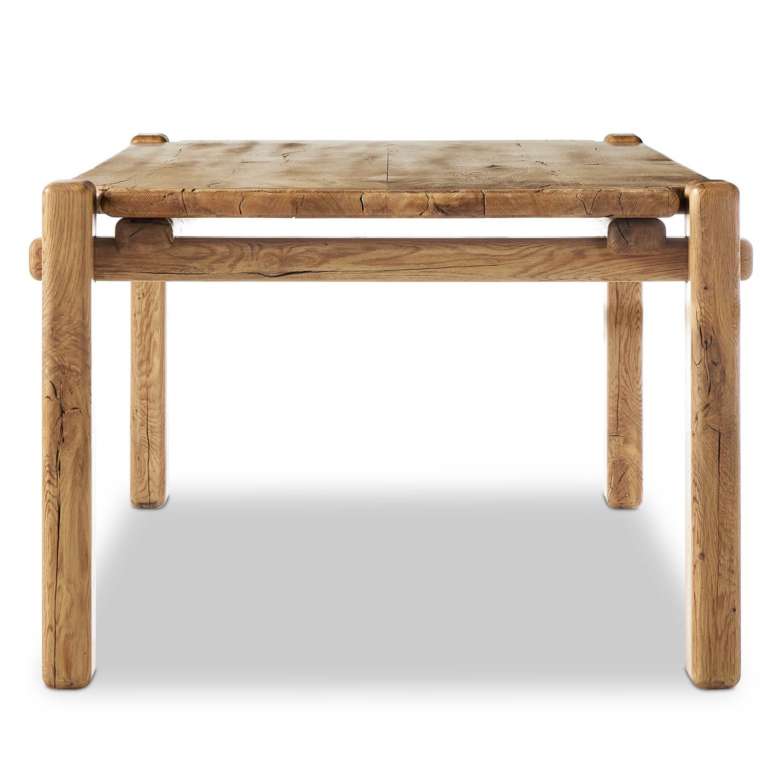 Marcia Dining Table 120", Natural Reclaimed French Oak