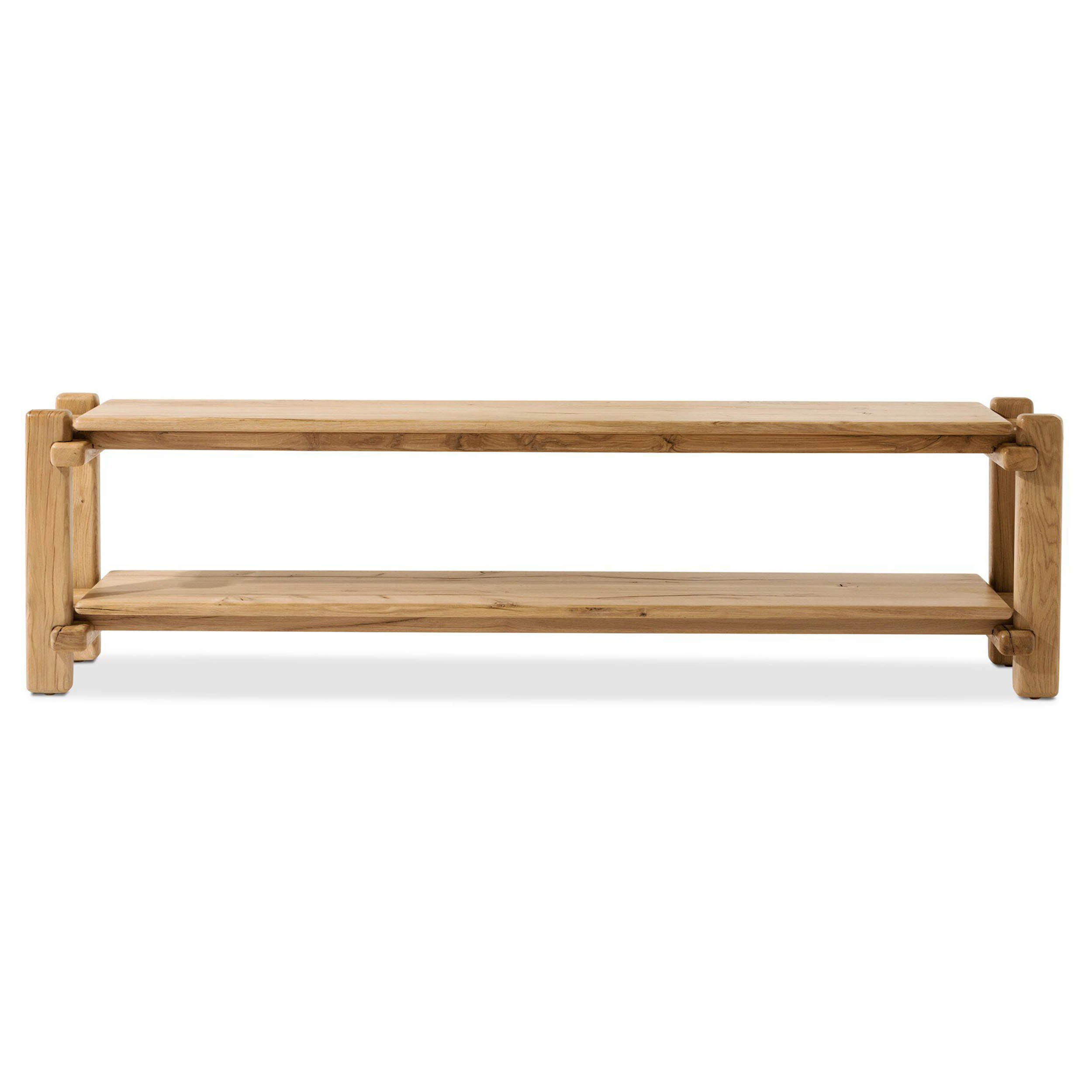 Marcia Low Console Table, Natural Reclaimed French Oak