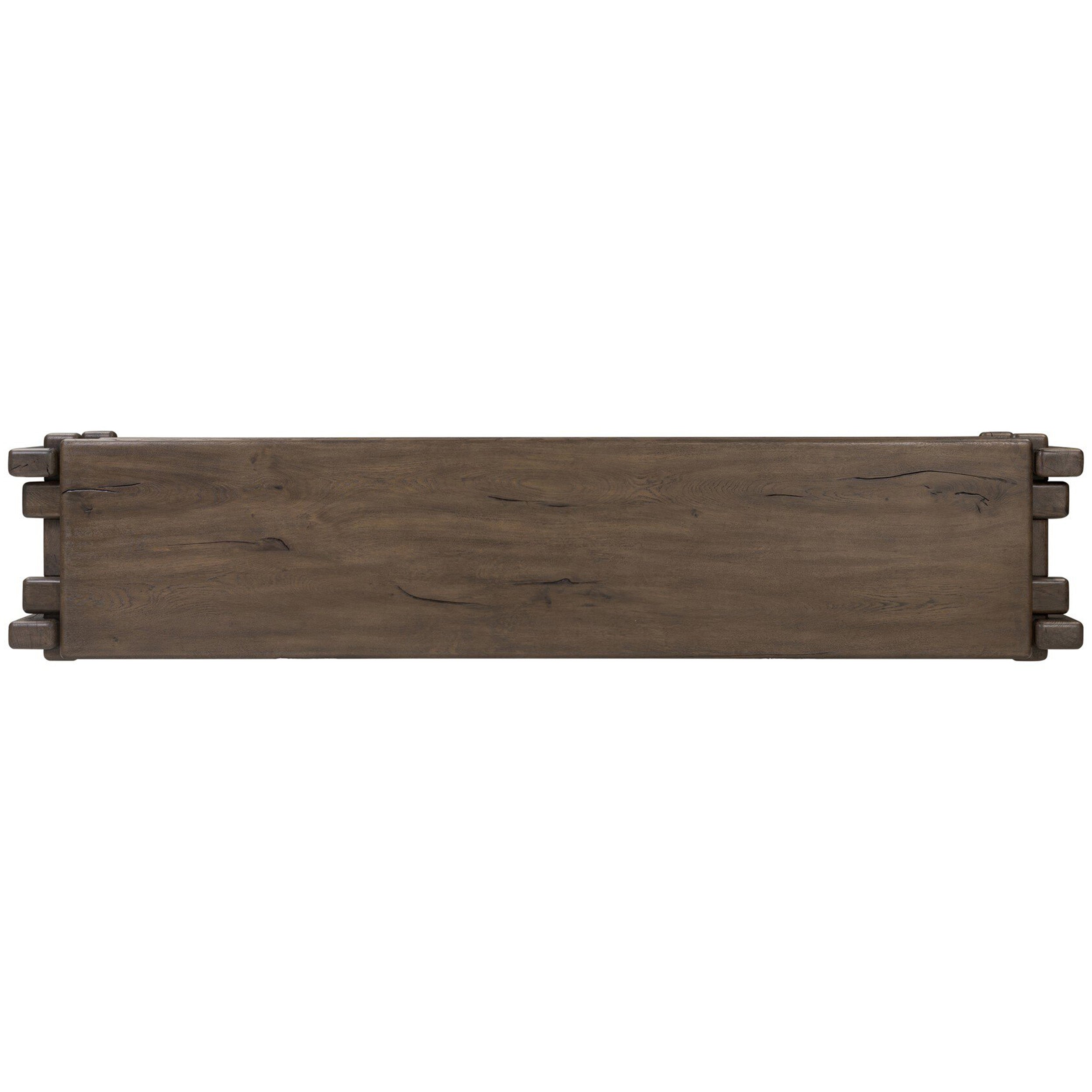 Marcia Low Console Table, Grey Reclaimed French Oak