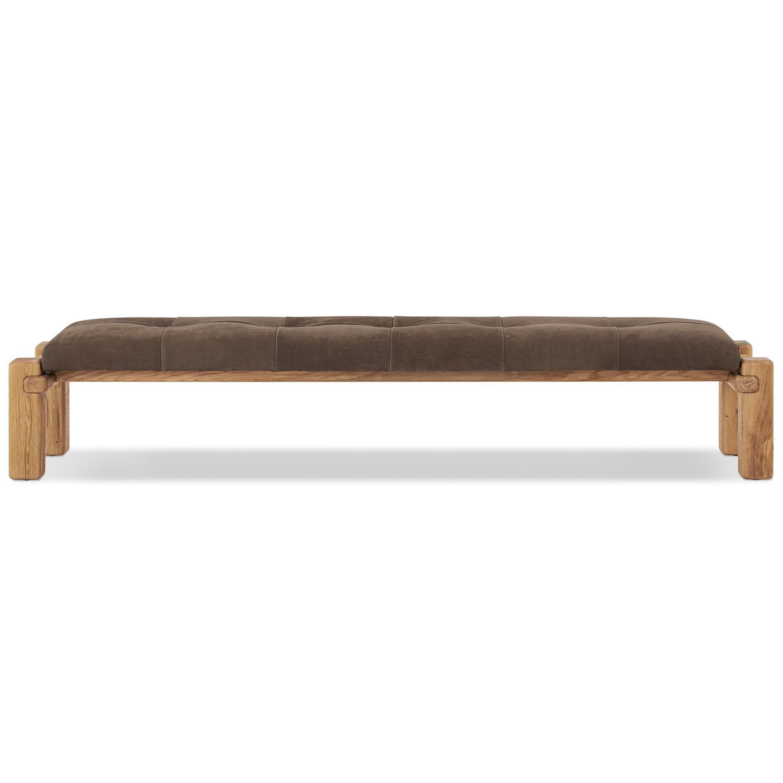 Marcia Accent Bench, Nubuck Cigar