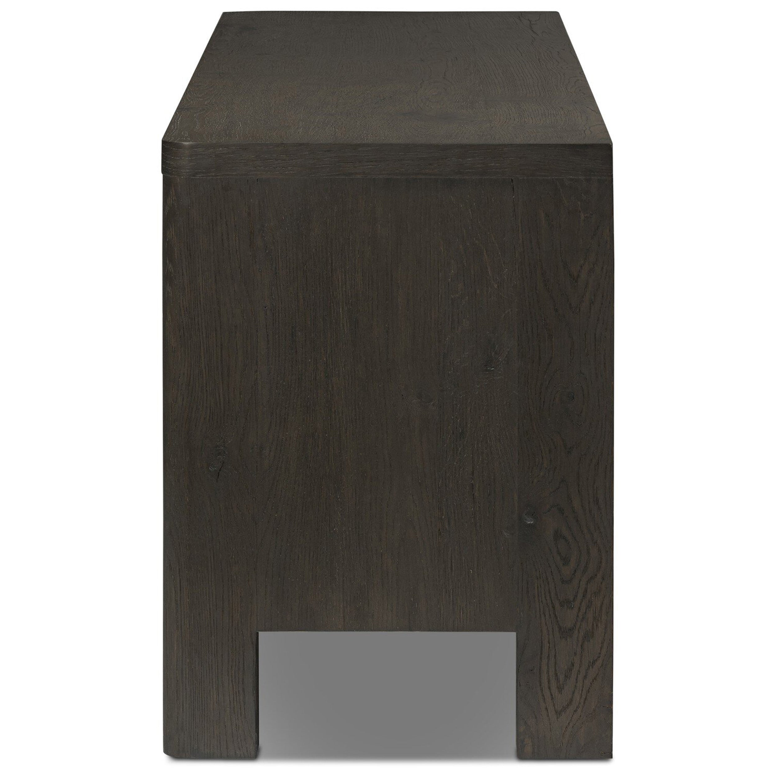Noeline Media Console, Smoked Black Oak Veneer