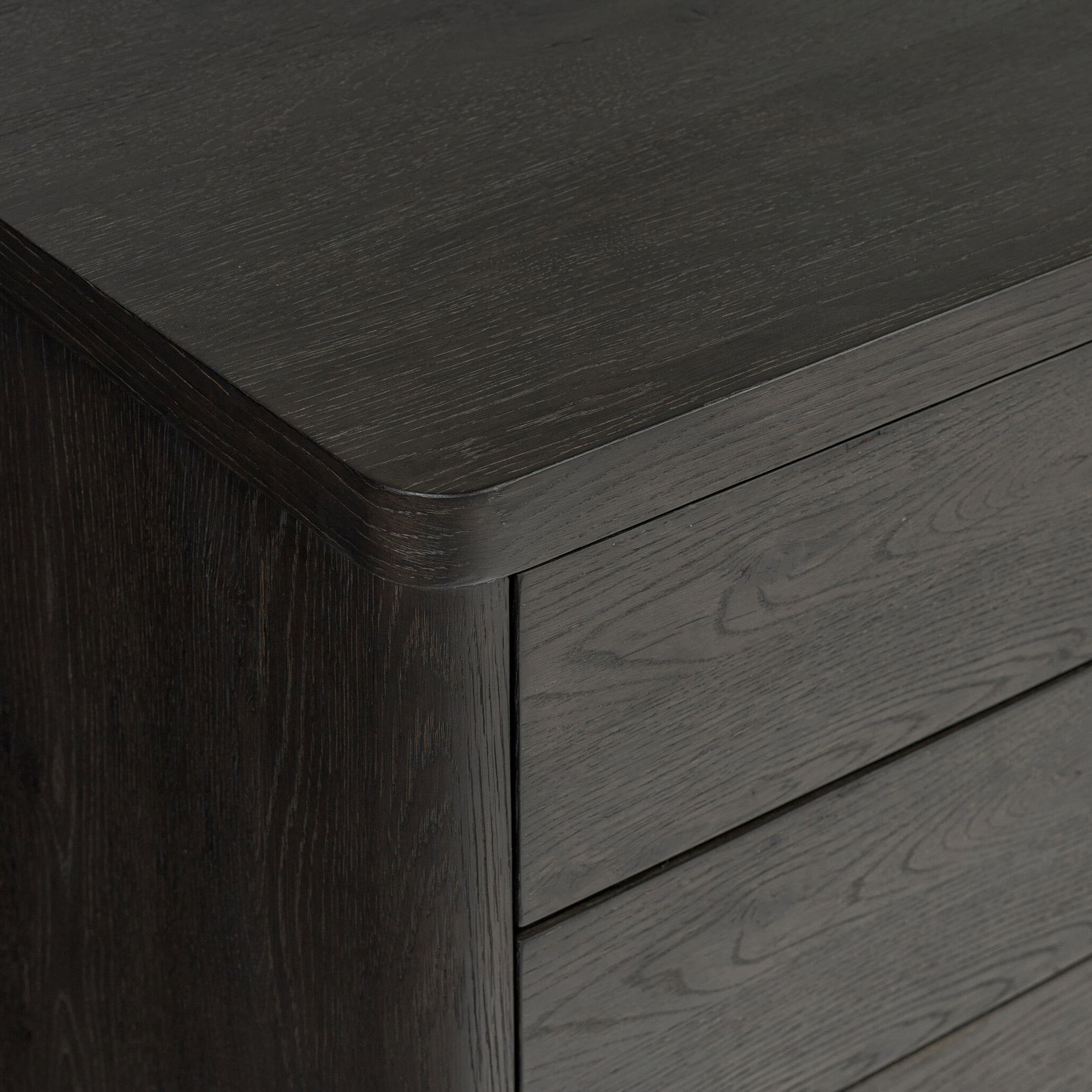 Noeline Media Console, Smoked Black Oak Veneer