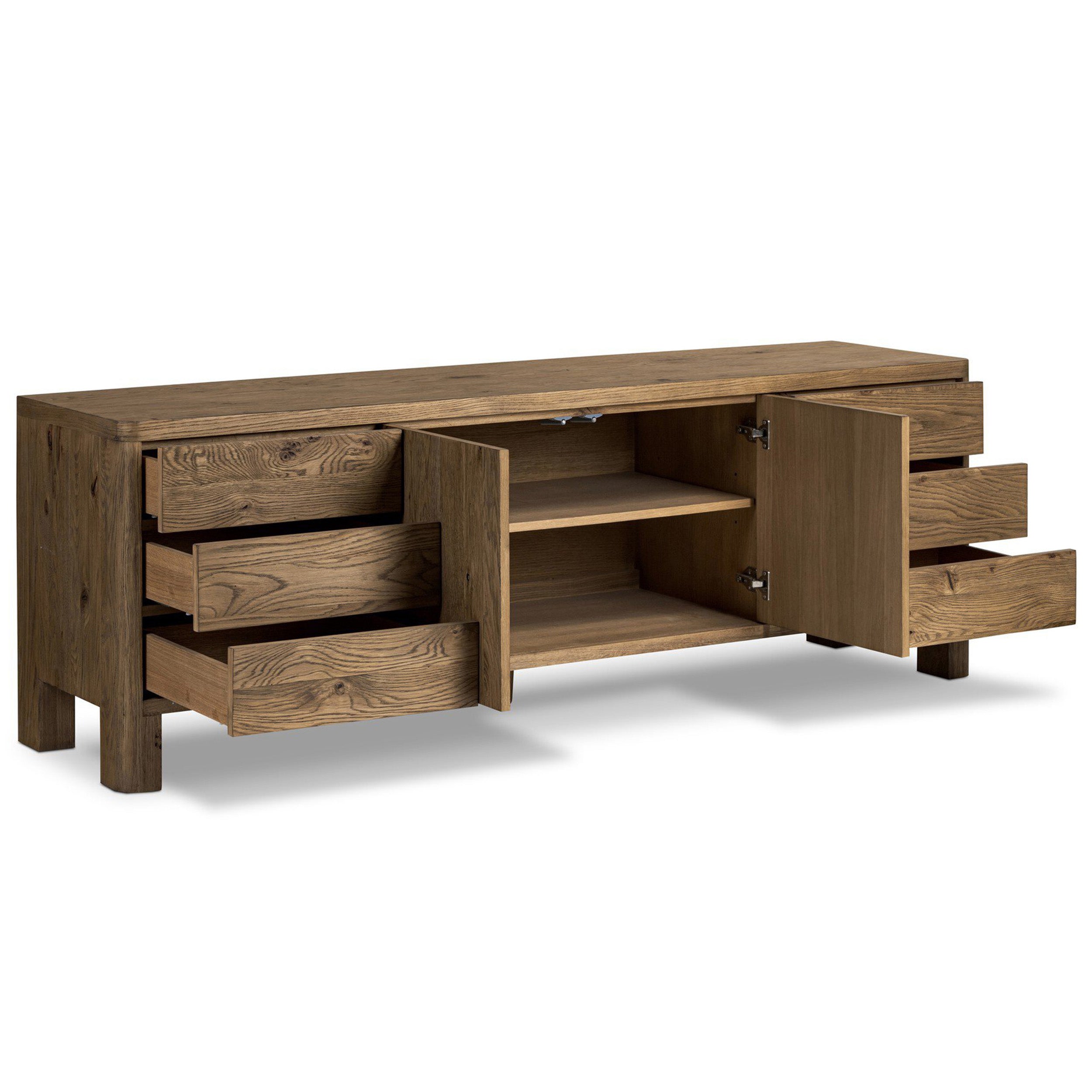 Noeline Media Console, Resawn Worn Oak
