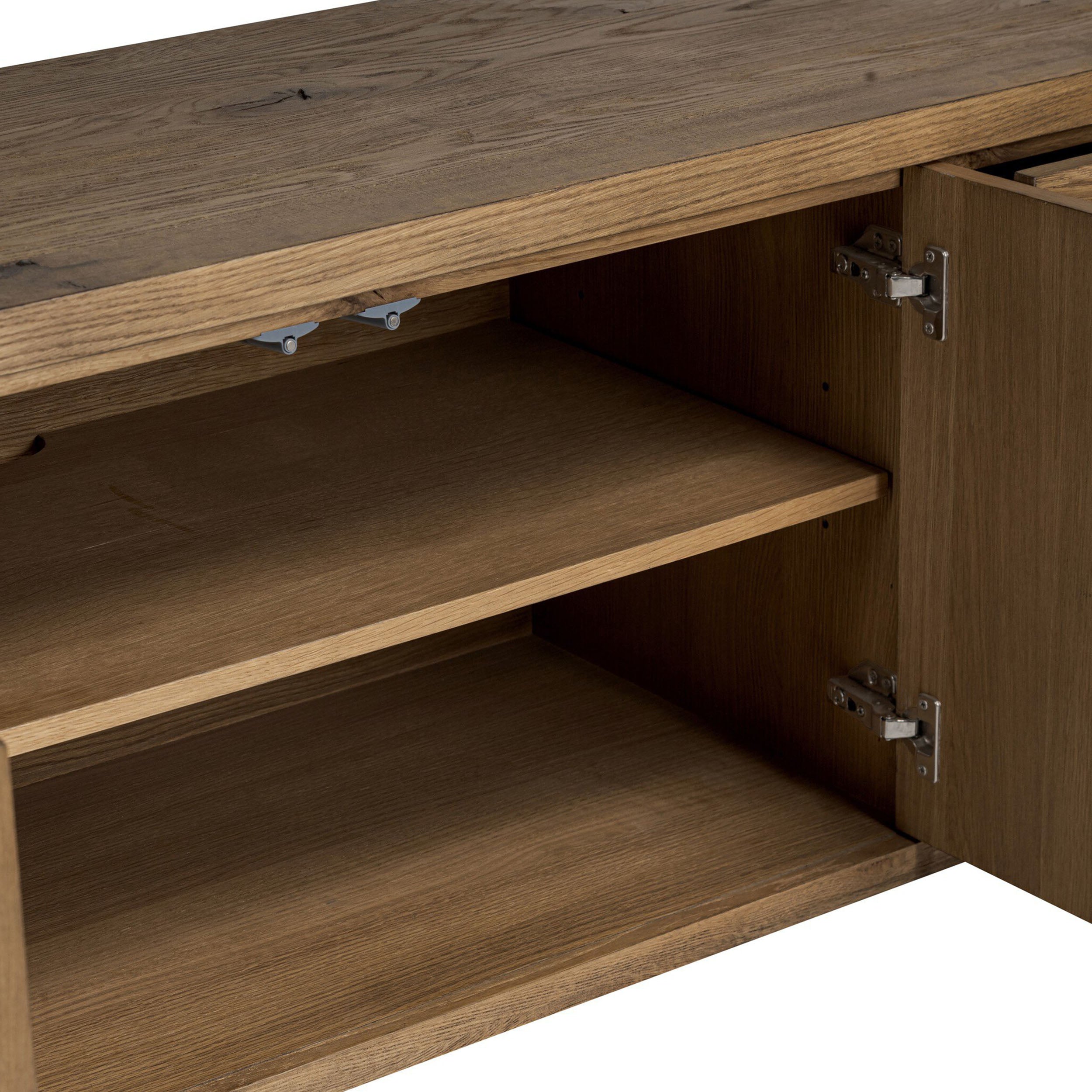 Noeline Media Console, Resawn Worn Oak