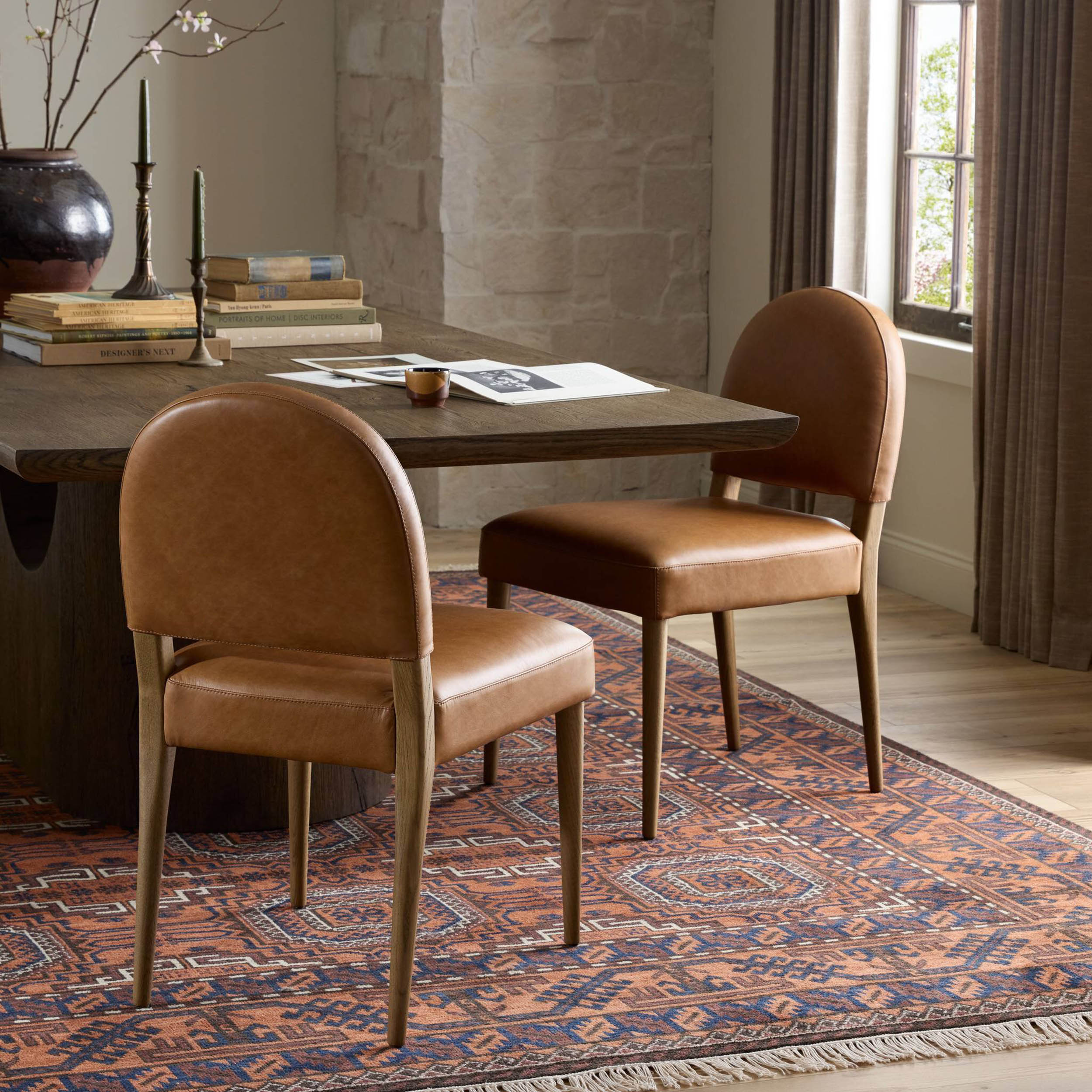 Abilene Dining Chair, Chaps Saddle