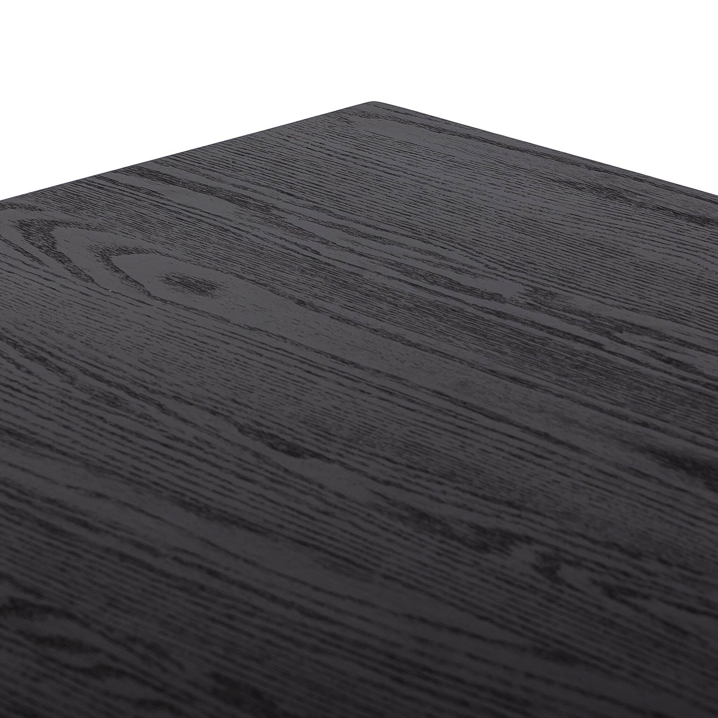 Millie Dining Table, Drifted Matte Black Veneer
