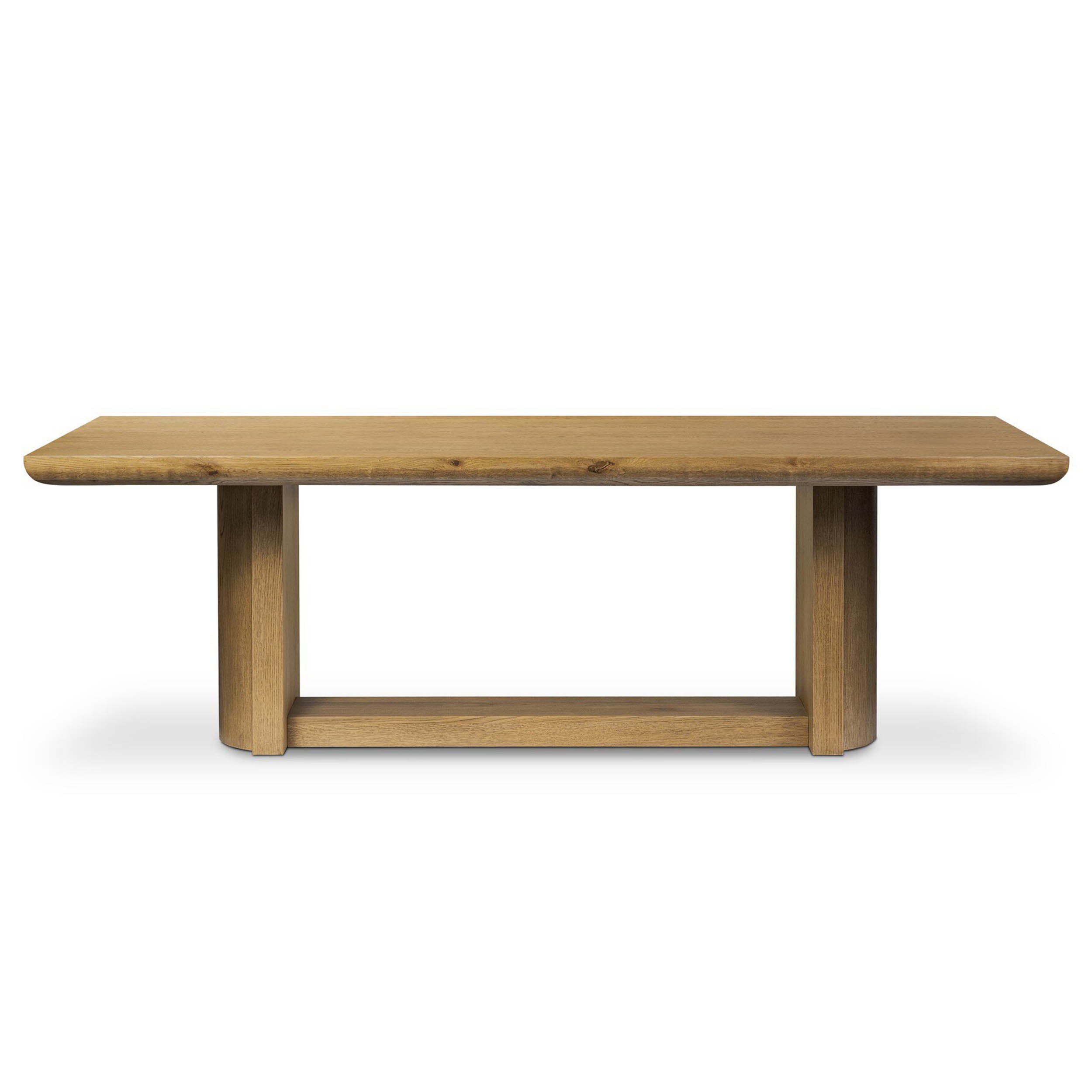 Garrett Dining Table, Amber Oak Thin Veneer