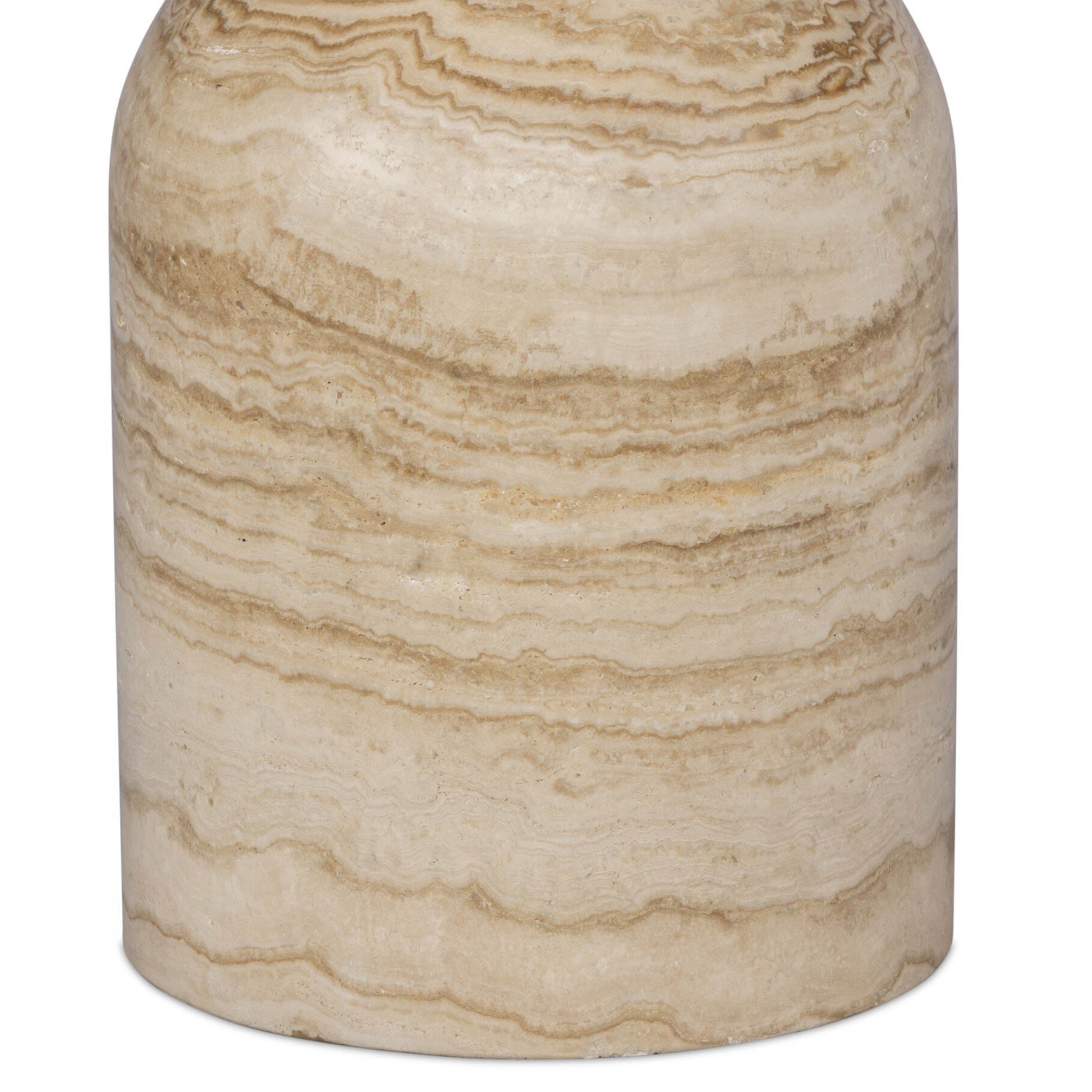 Figueroa Dining Table, Light Beige Travertine