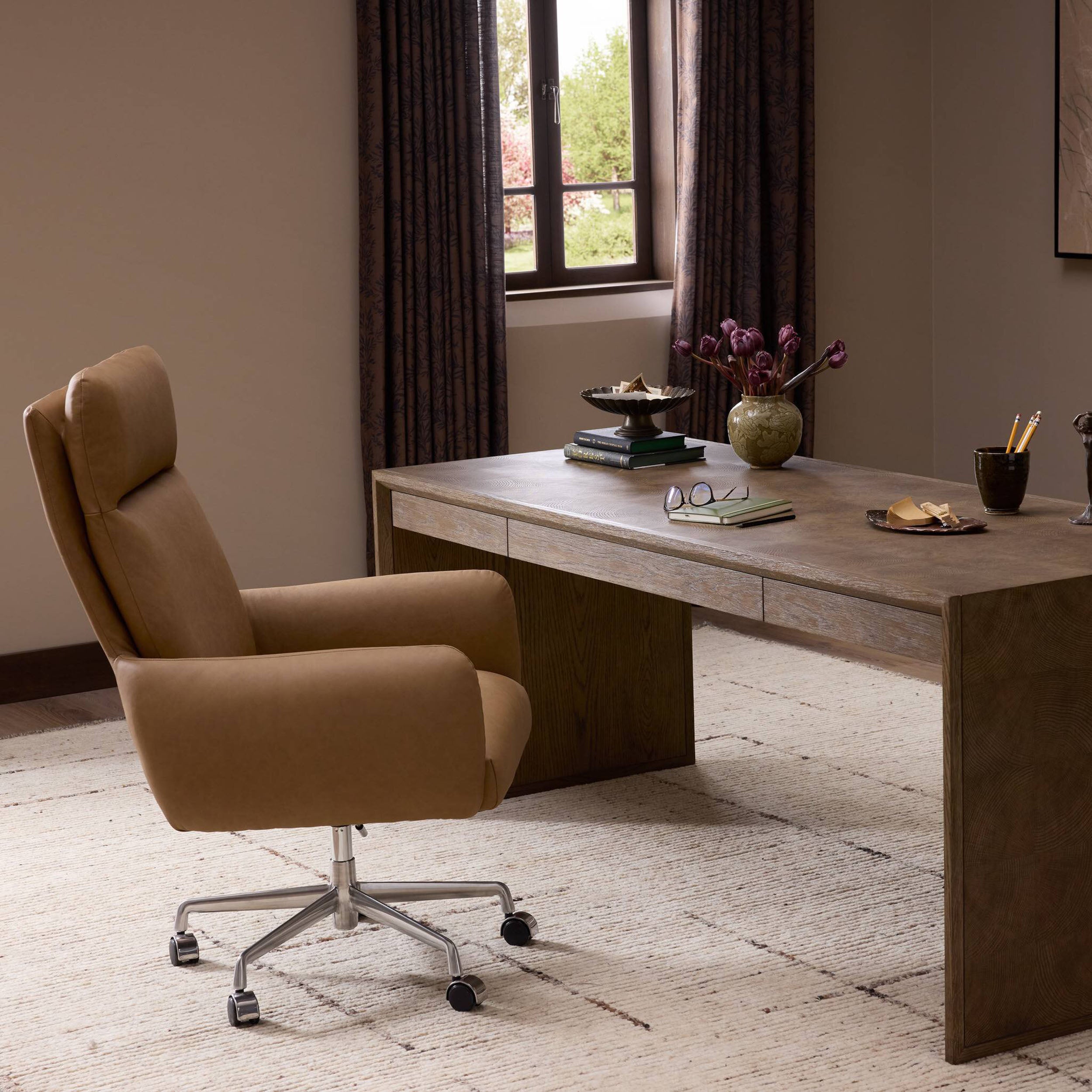 Wayland Desk Chair, Maestro Camel