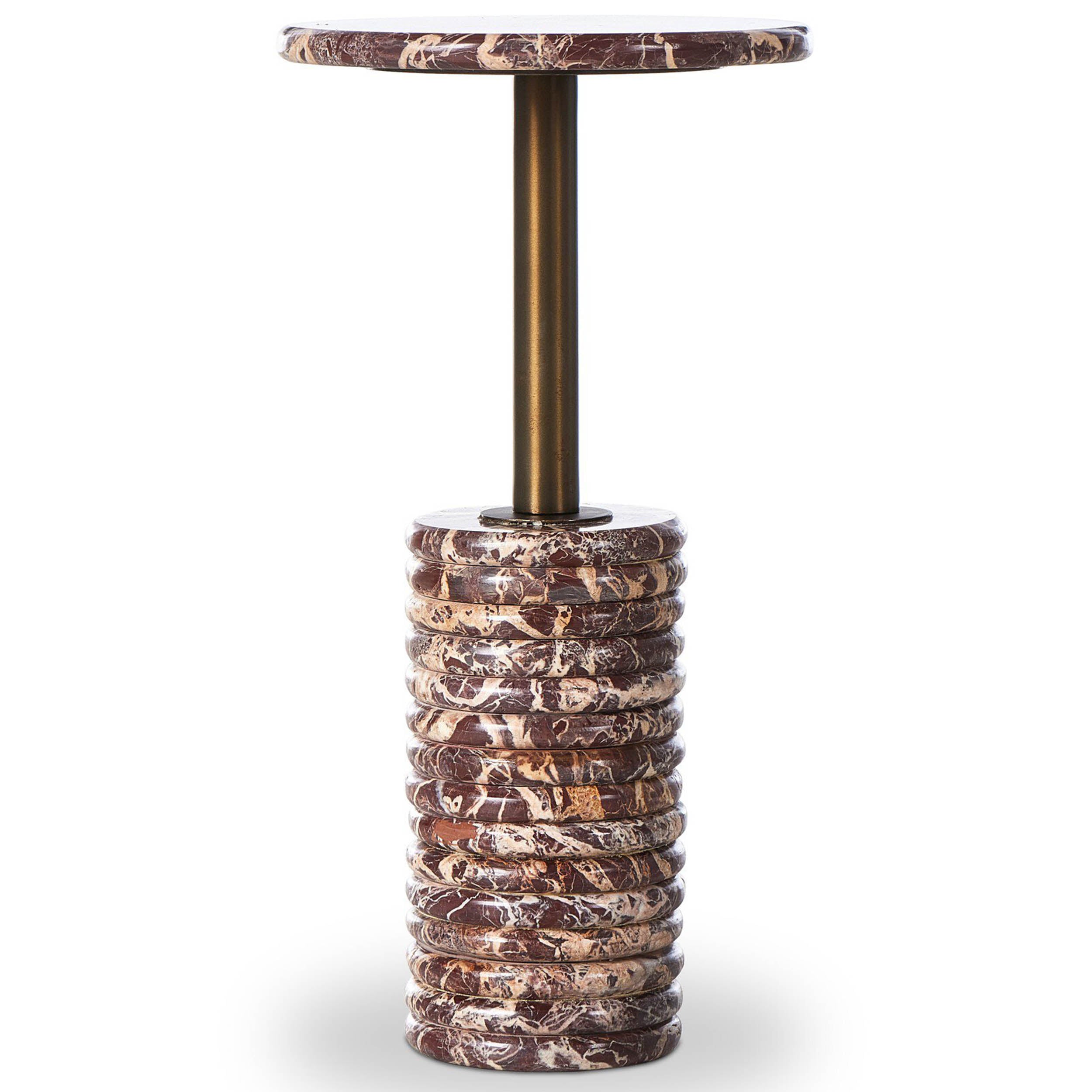 Reeves End Table, Garnet Marble