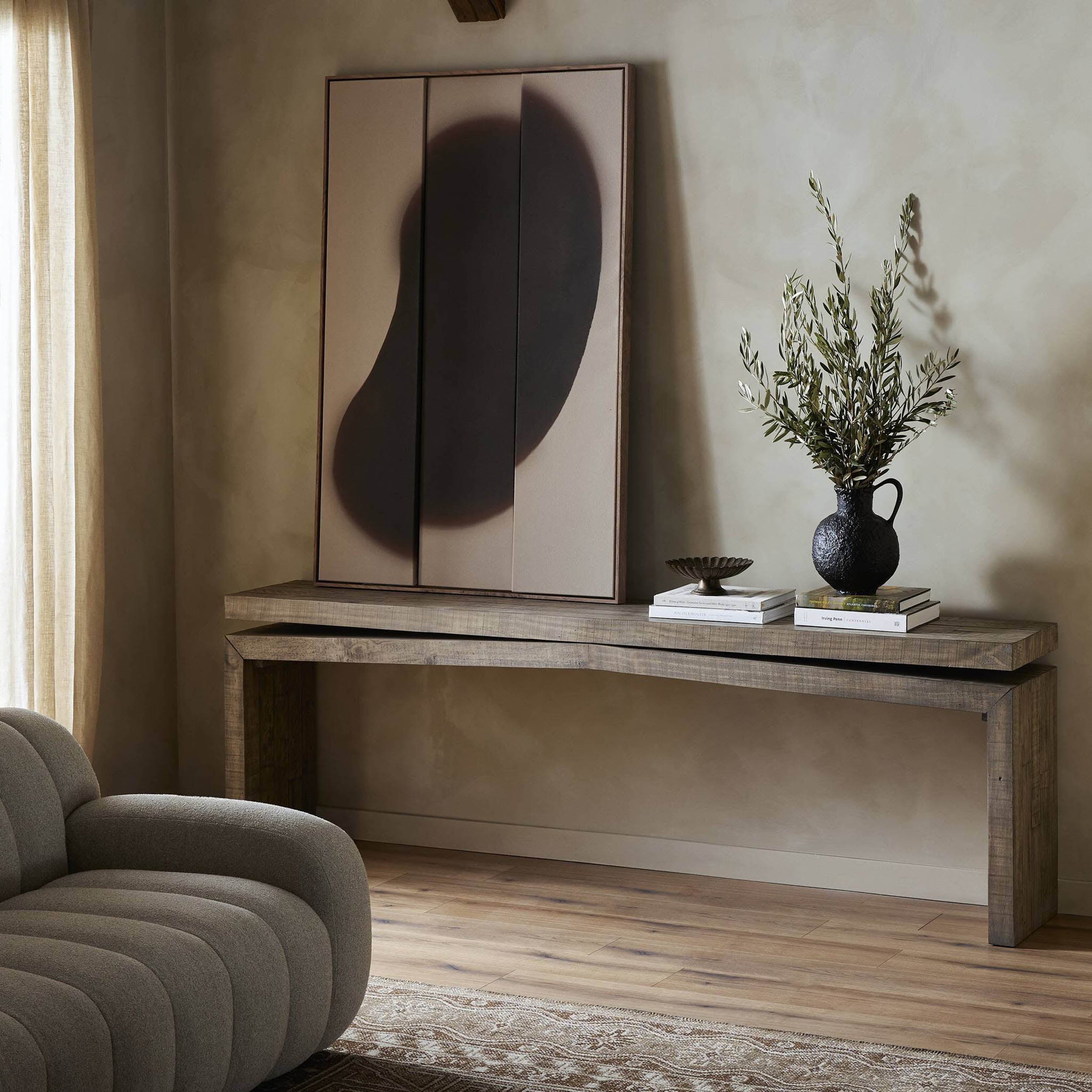 Matthes Console Table - 94", Weathered Wheat