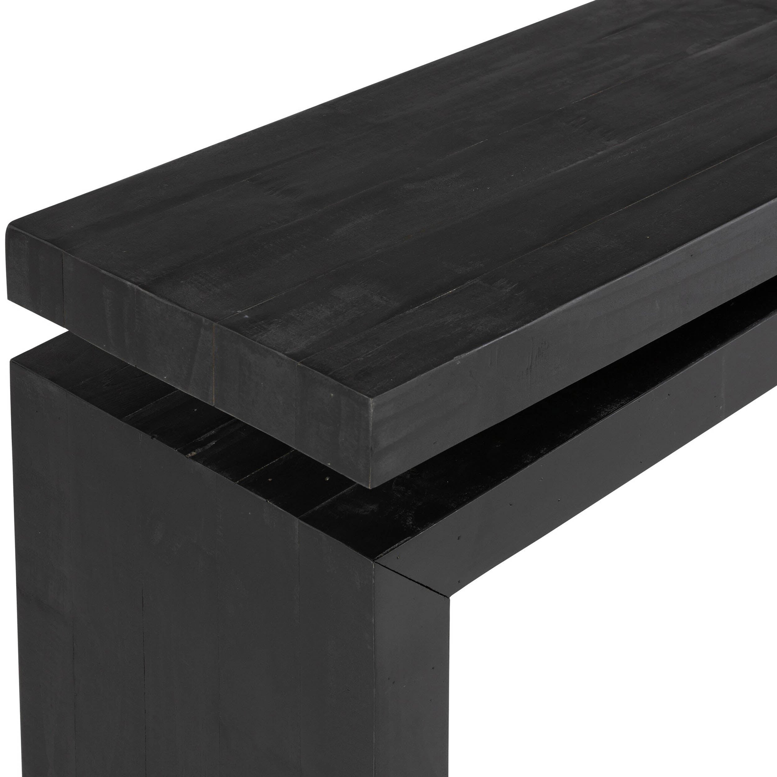 Matthes Console Table - 94", Aged Black Pine