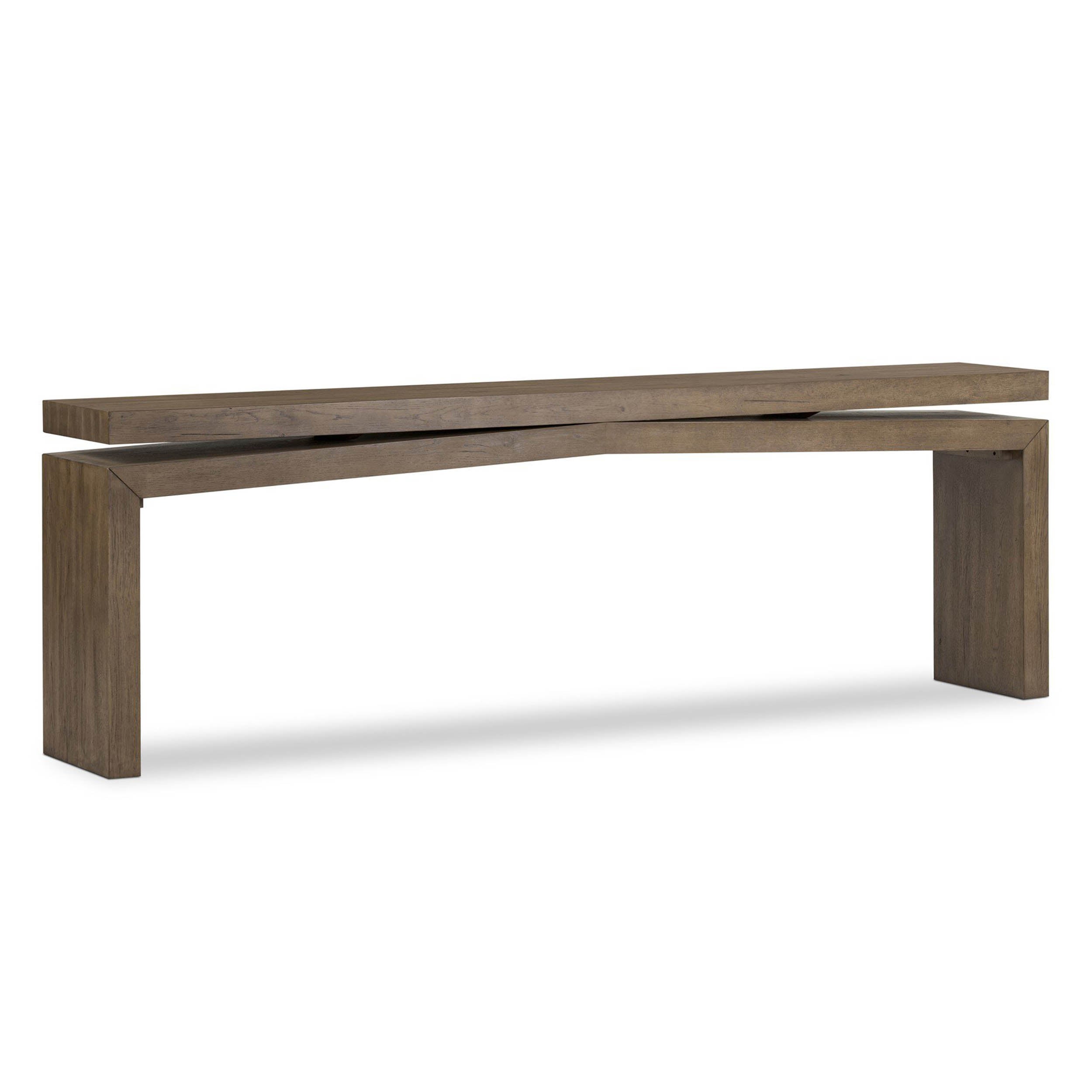 Matthes Console Table - 94", Rustic Grey Veneer