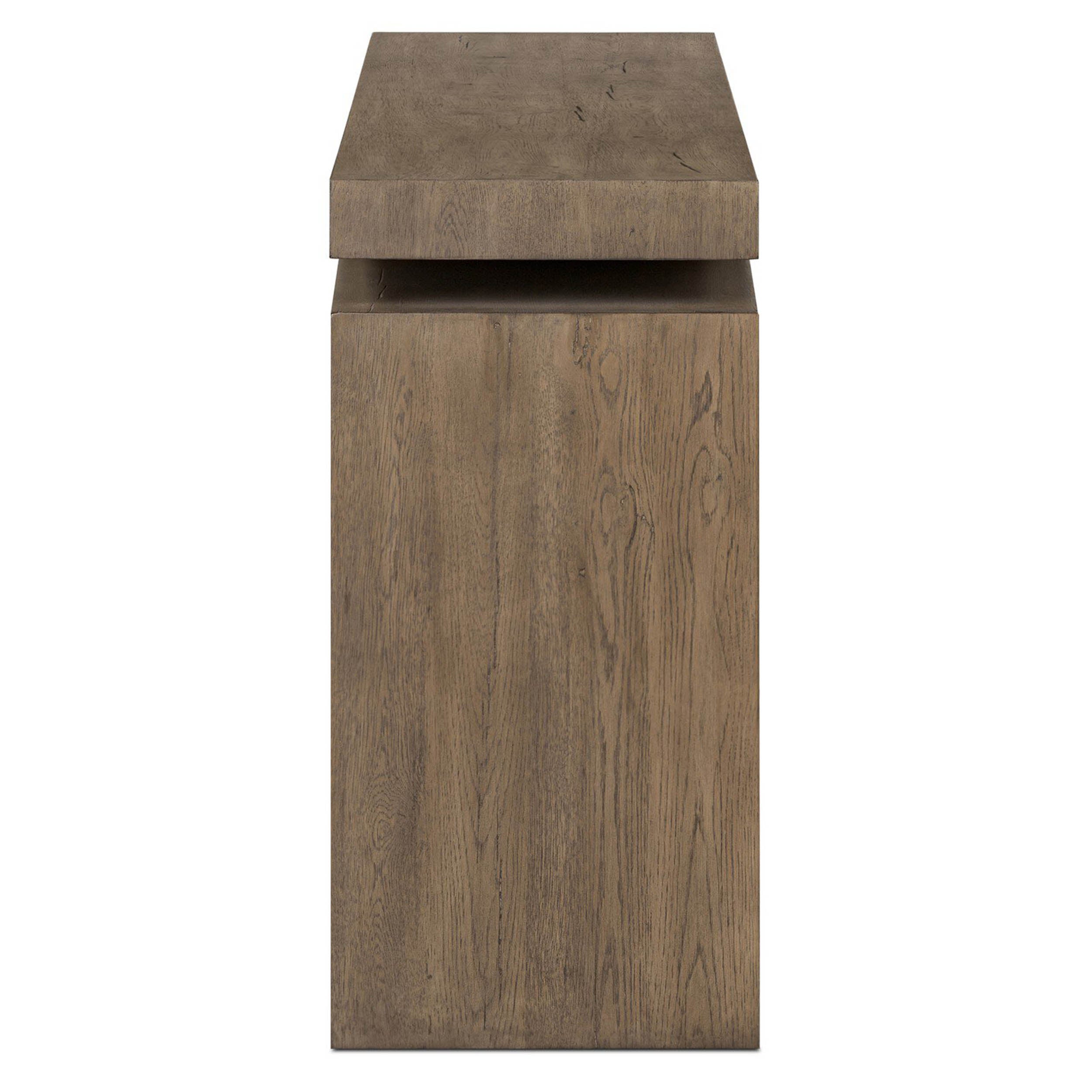 Matthes Console Table - 94", Rustic Grey Veneer