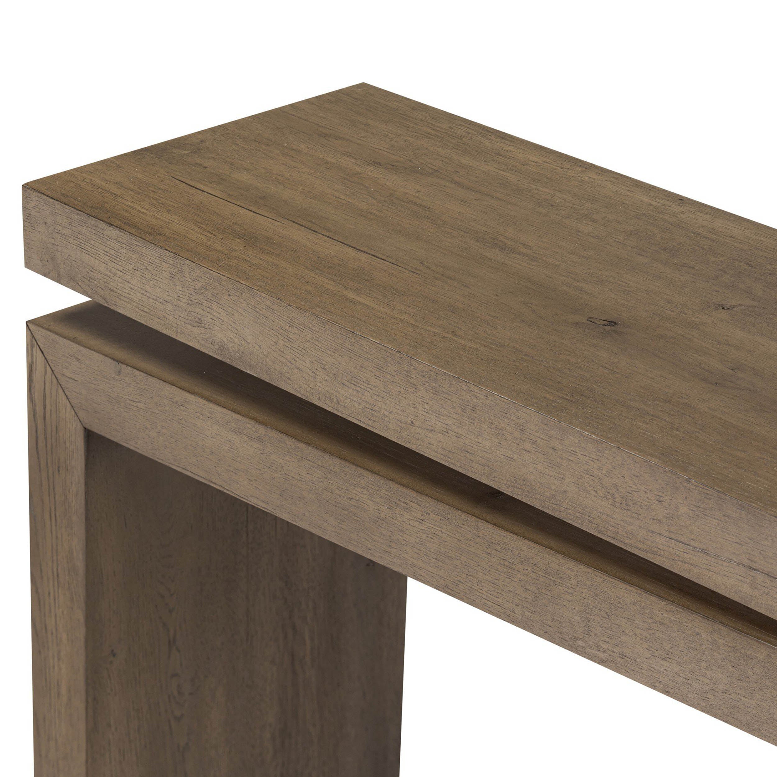 Matthes Console Table - 94", Rustic Grey Veneer