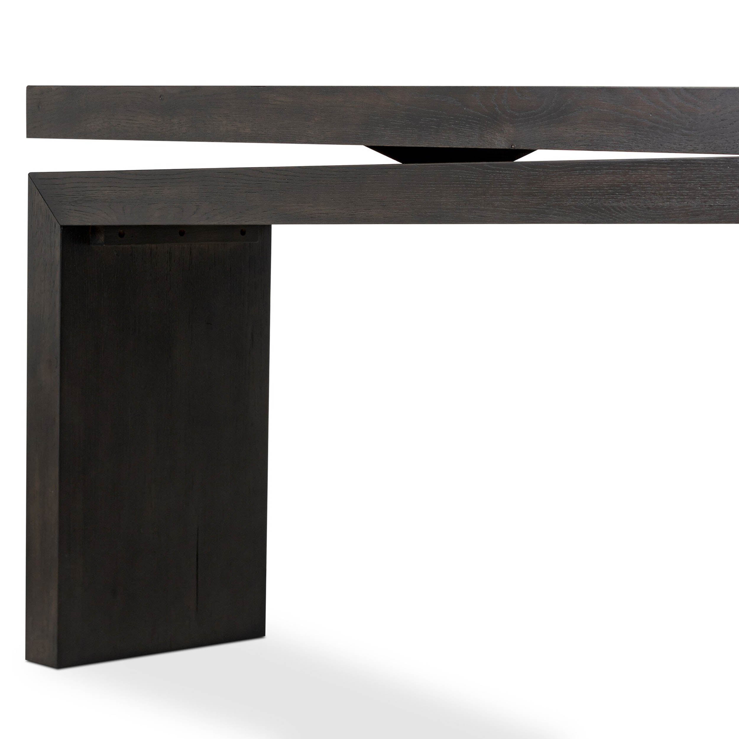 Matthes Console Table - 94", Smoked Black Veneer