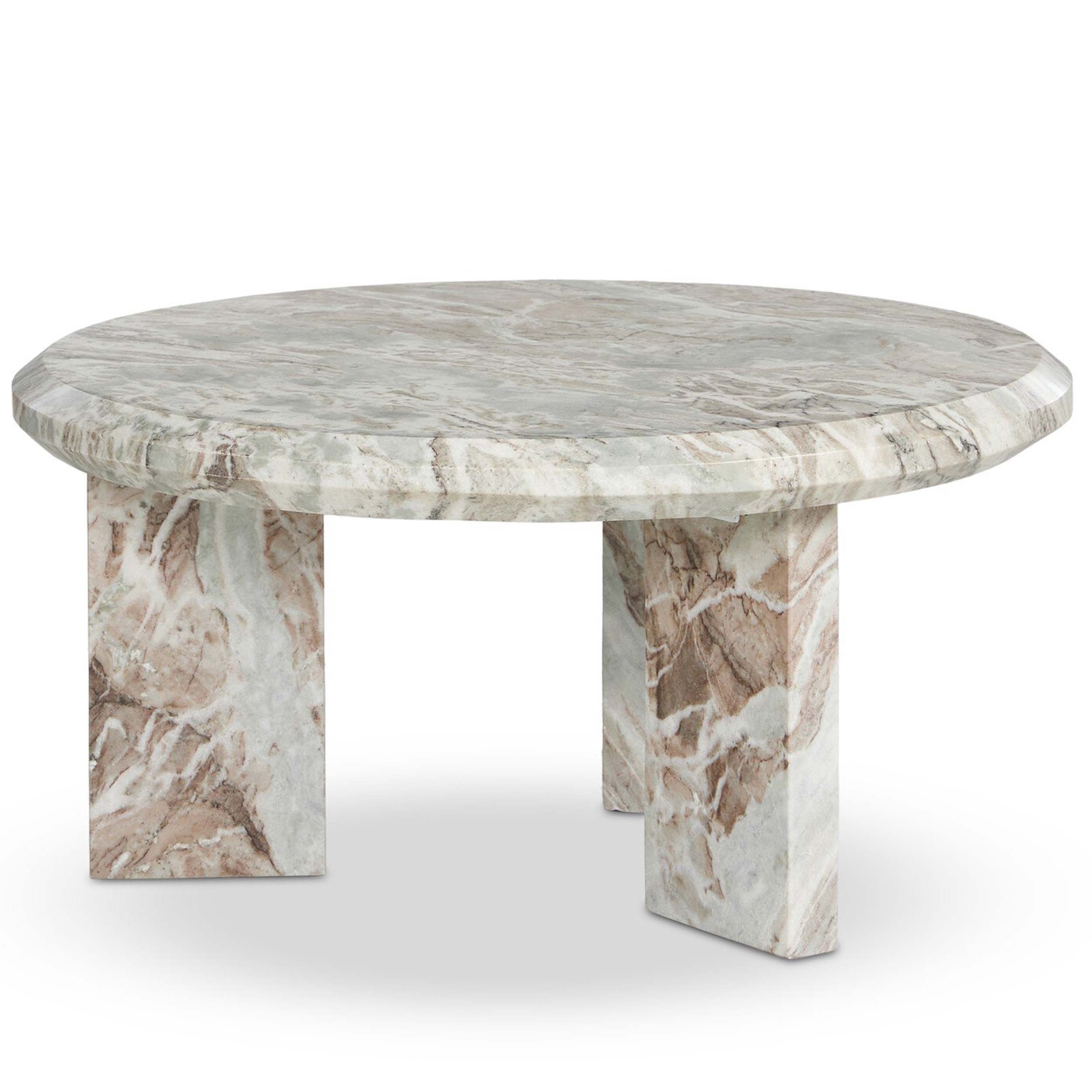 Dakota Nesting Coffee Table, Creamy Taupe Marble Solid
