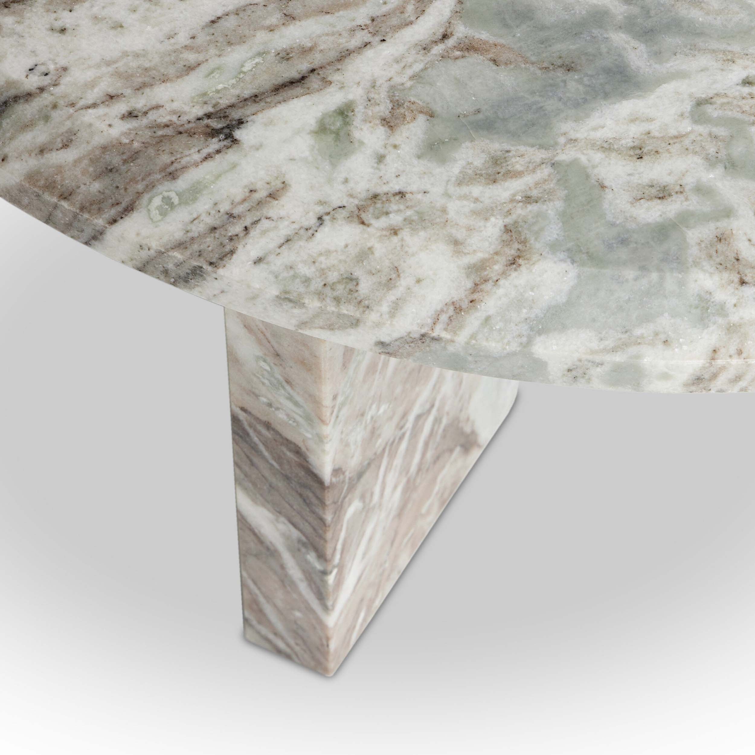 Dakota Nesting Coffee Table, Creamy Taupe Marble Solid