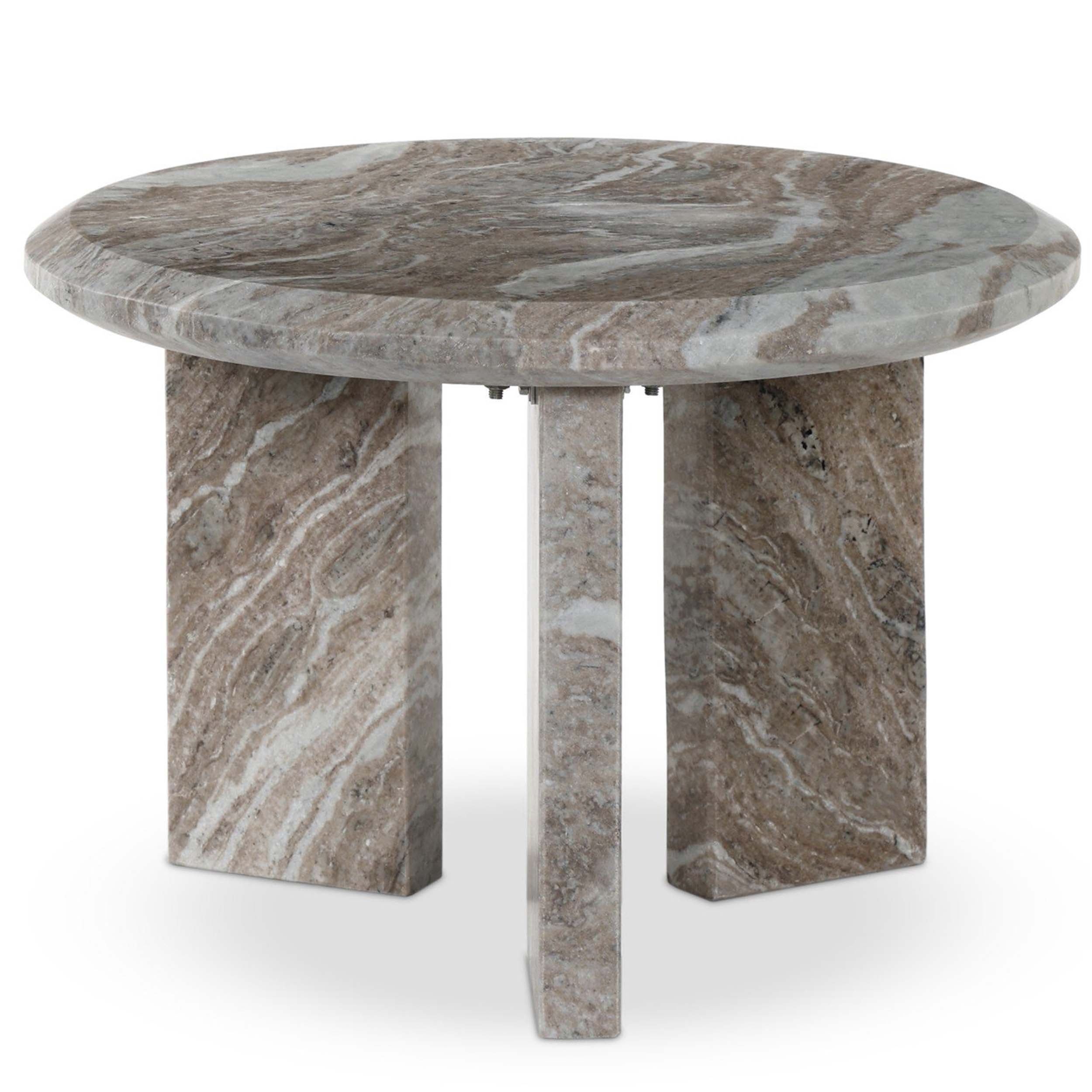 Dakota Nesting Coffee Table, Dark Taupe Marble Solid