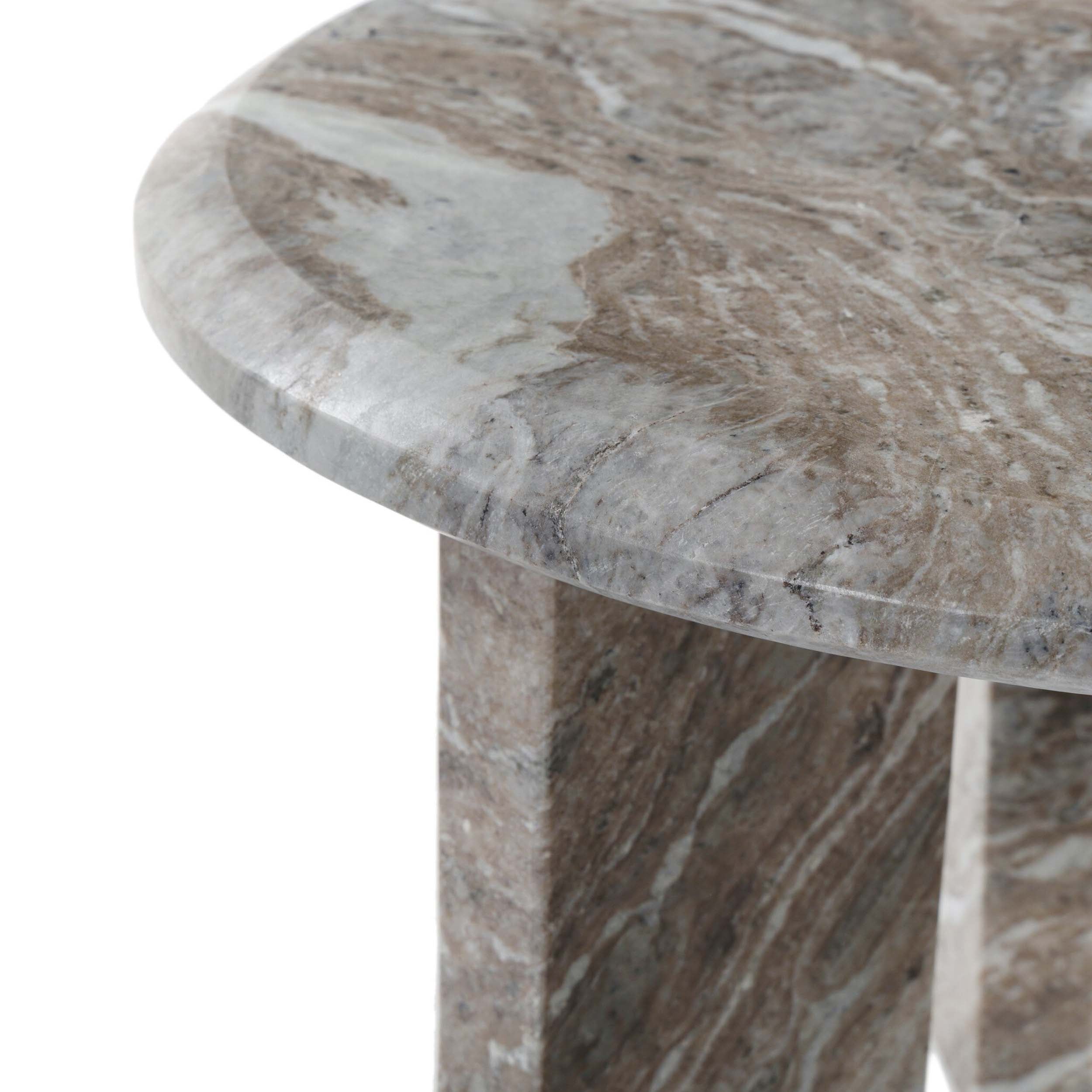 Dakota Nesting Coffee Table, Dark Taupe Marble Solid