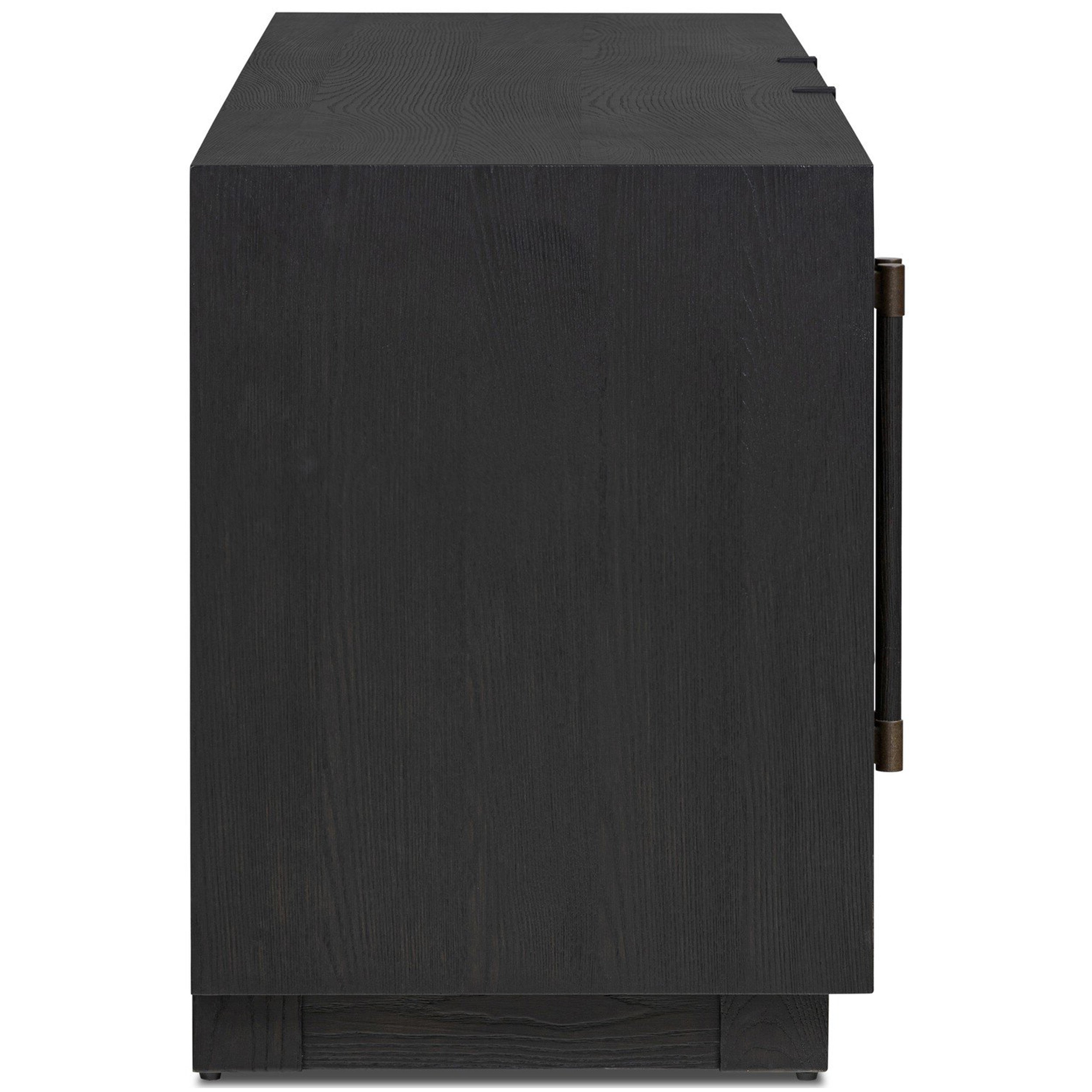 Adolfo Media Console, Modern Black Ash