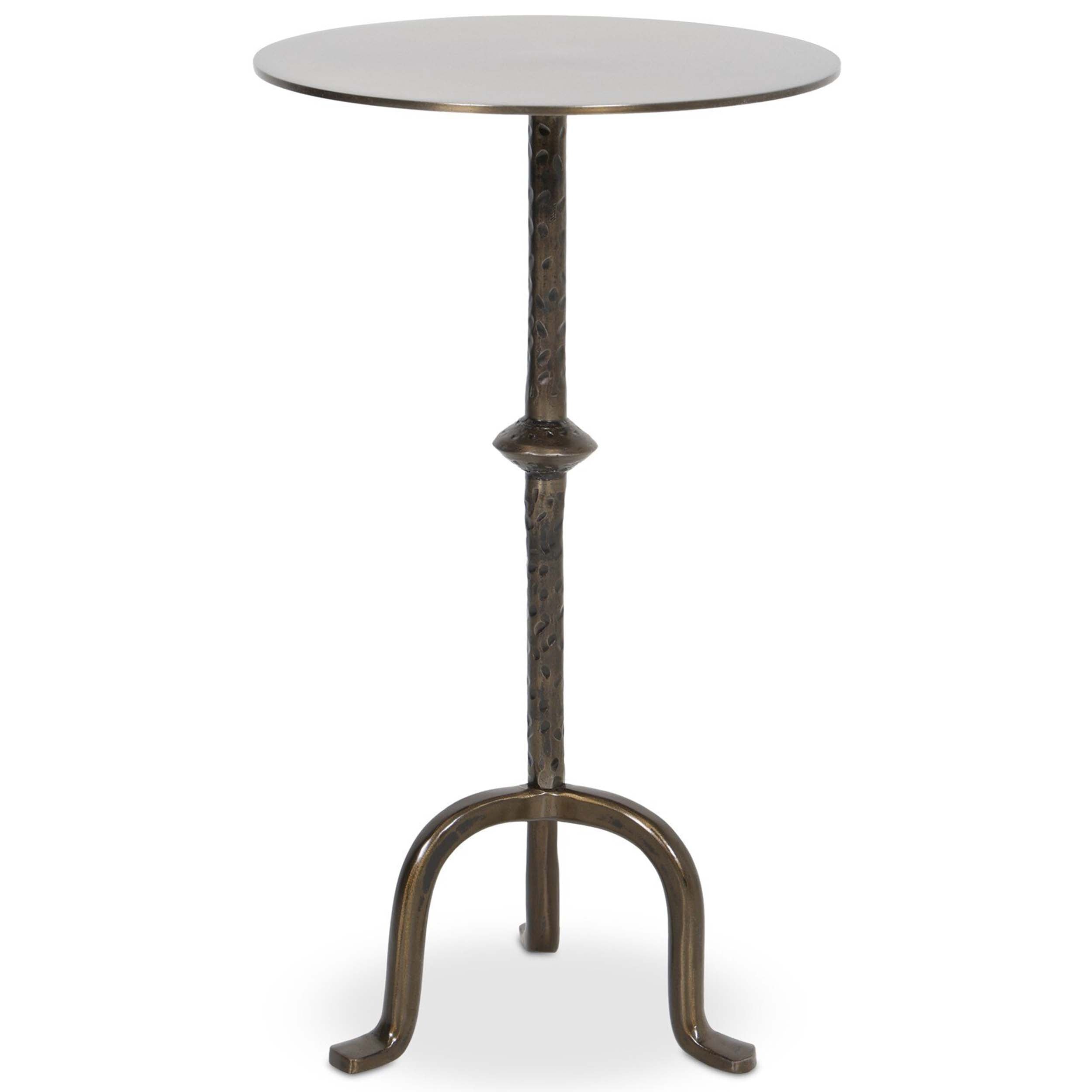Jocelyn End Table, Dark Brass