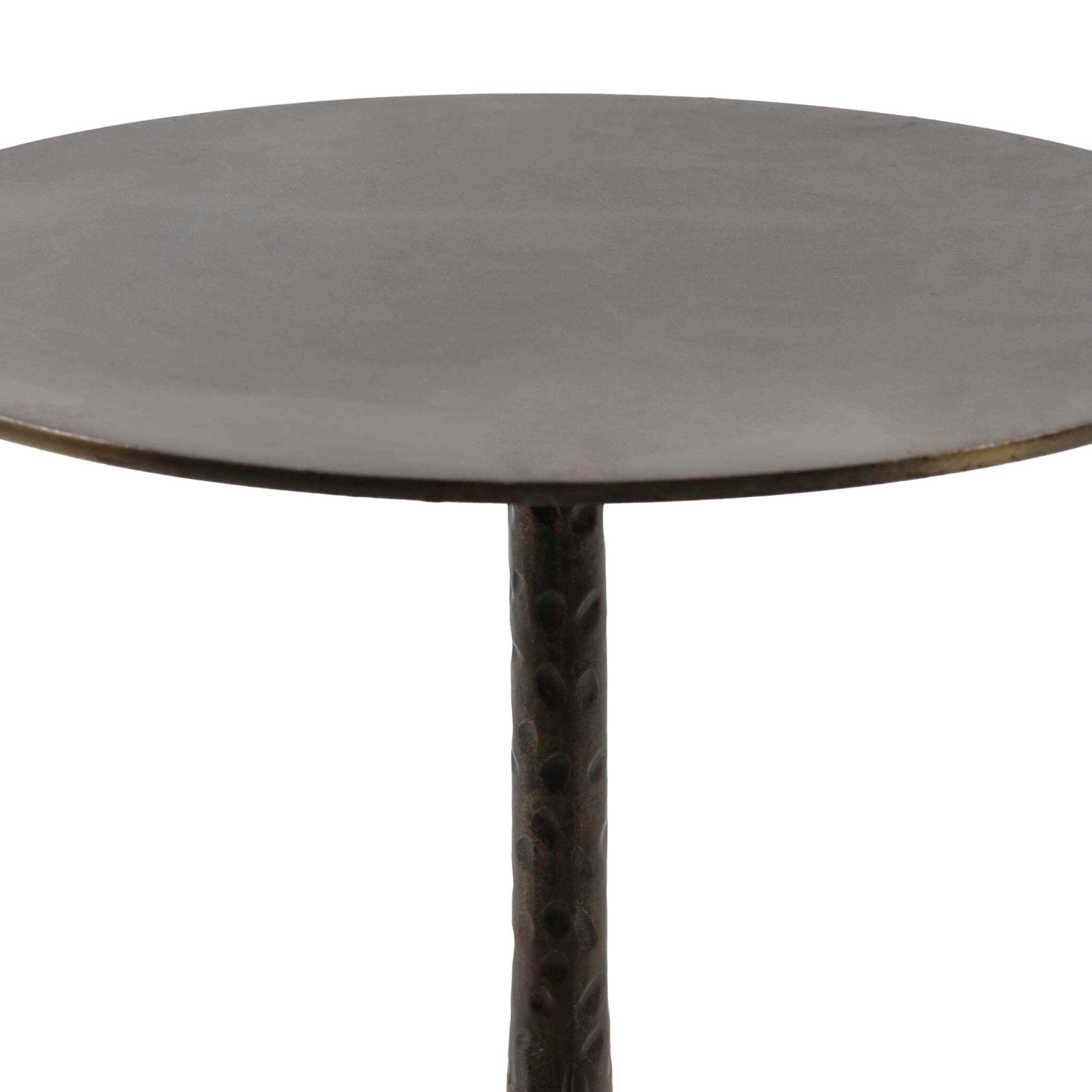 Jocelyn End Table, Dark Brass