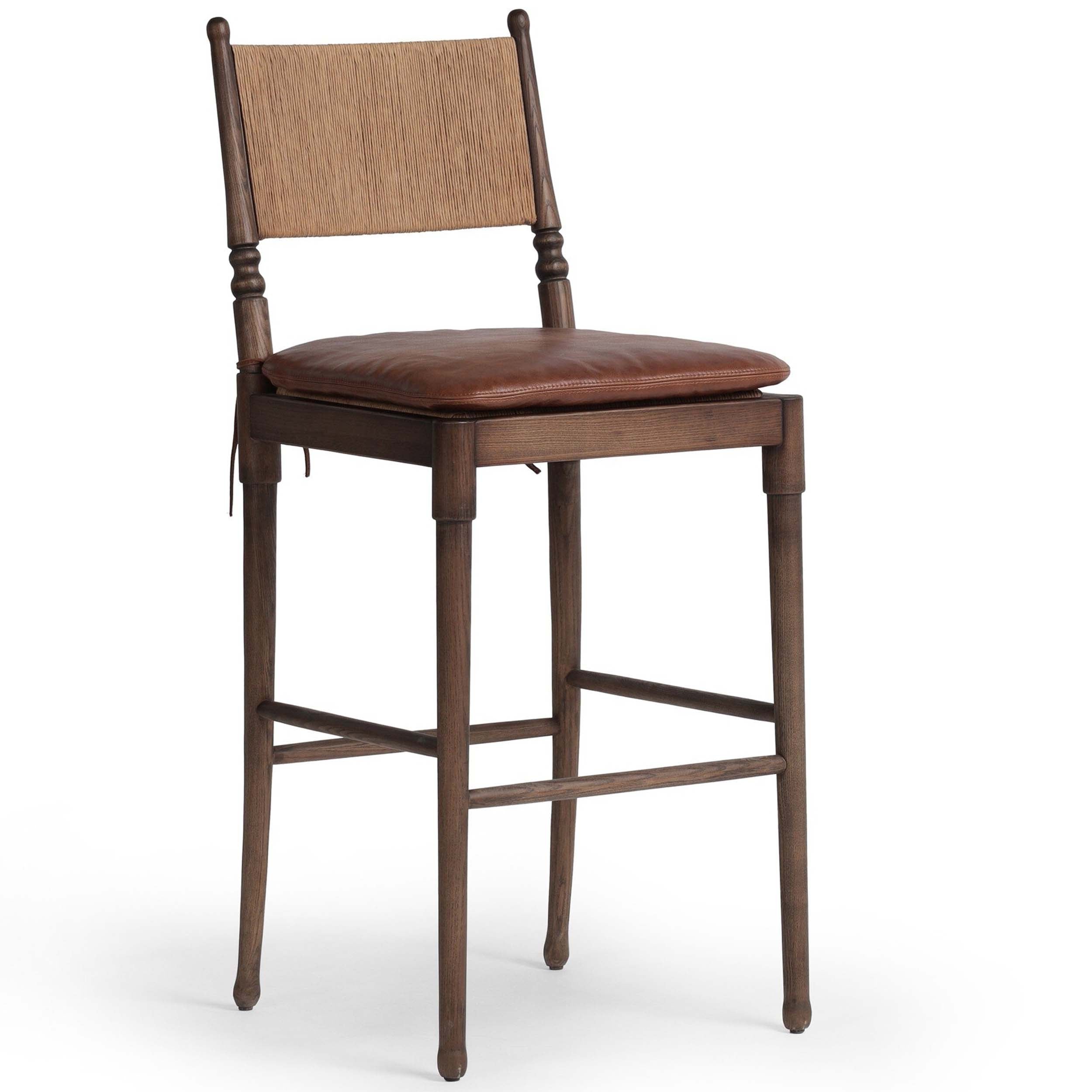 Fayth Bar + Counter Stool, Dulane Mahogany, Antique Walnut