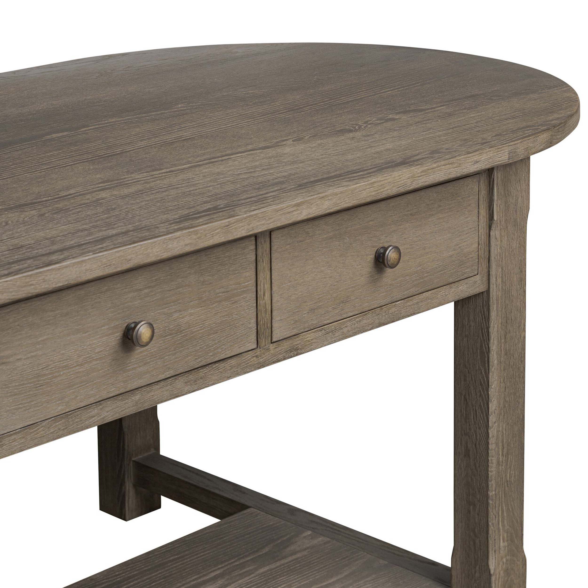 Elise Kitchen Island, Weathered Hazel Oak Veneer