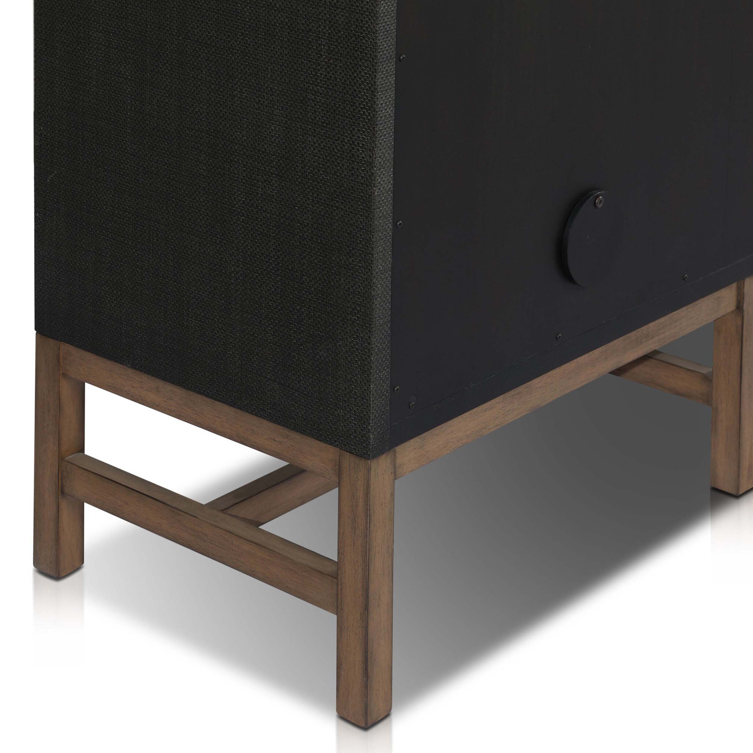 Fiona Sideboard, Russet Mahogany, Black Raffia