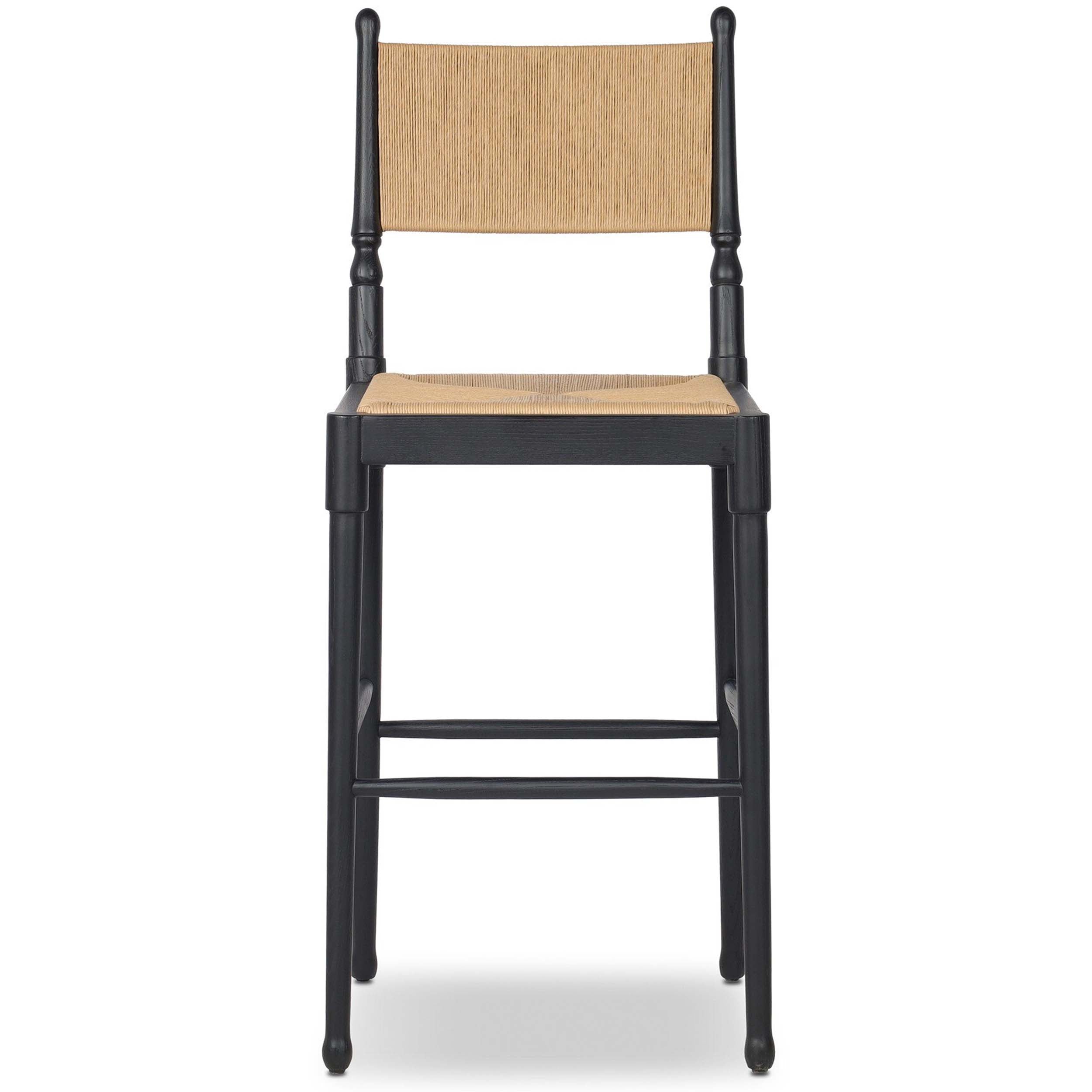 Fayth Bar + Counter Stool, Stained Black Ash