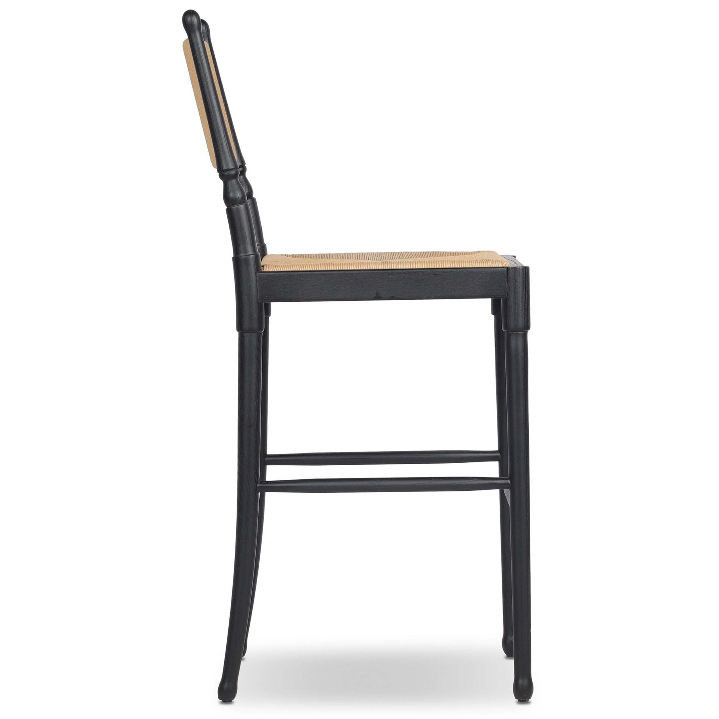 Fayth Bar + Counter Stool, Stained Black Ash
