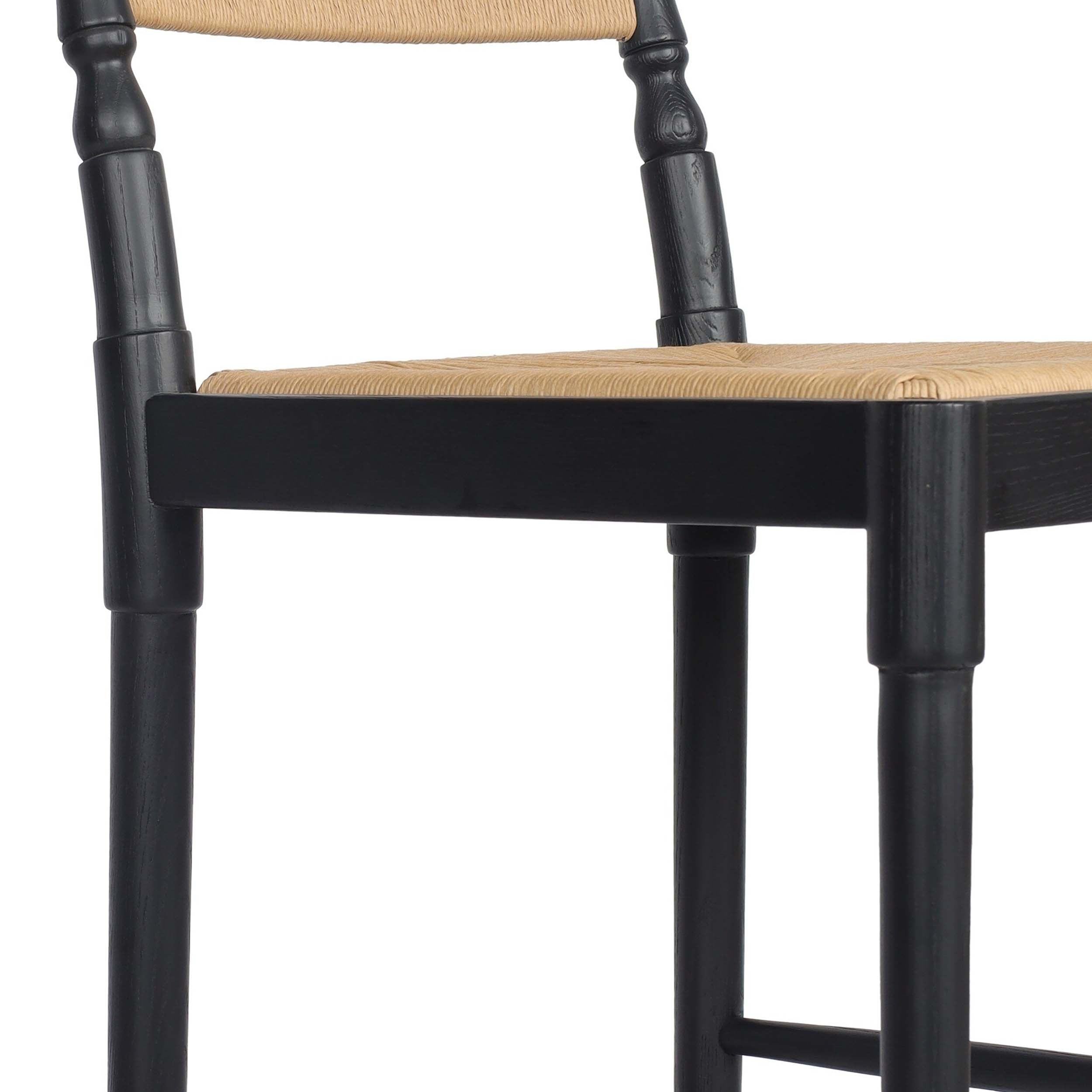 Fayth Bar + Counter Stool, Stained Black Ash