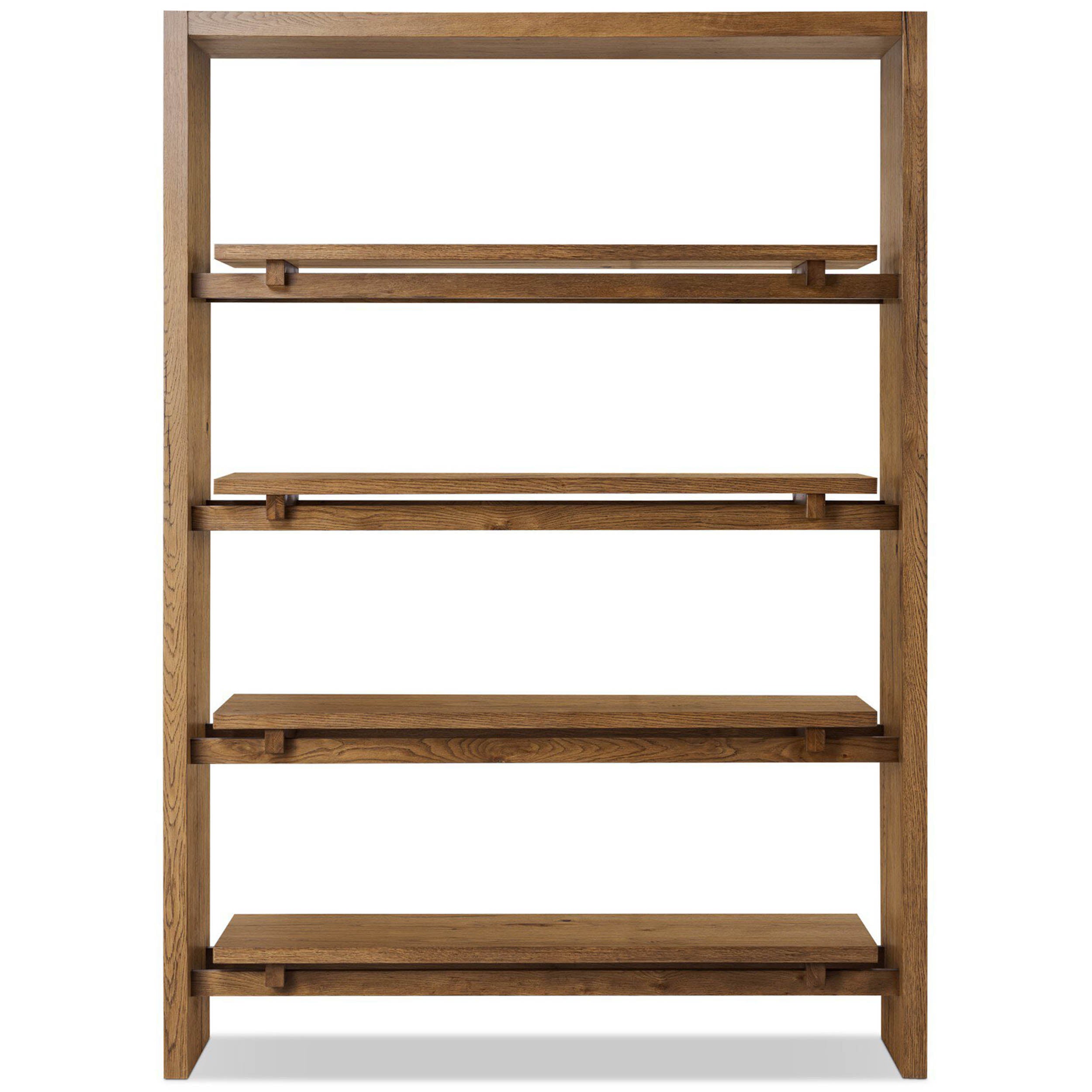 Theodore Bookcase, Rustic Amber Oak Veneer